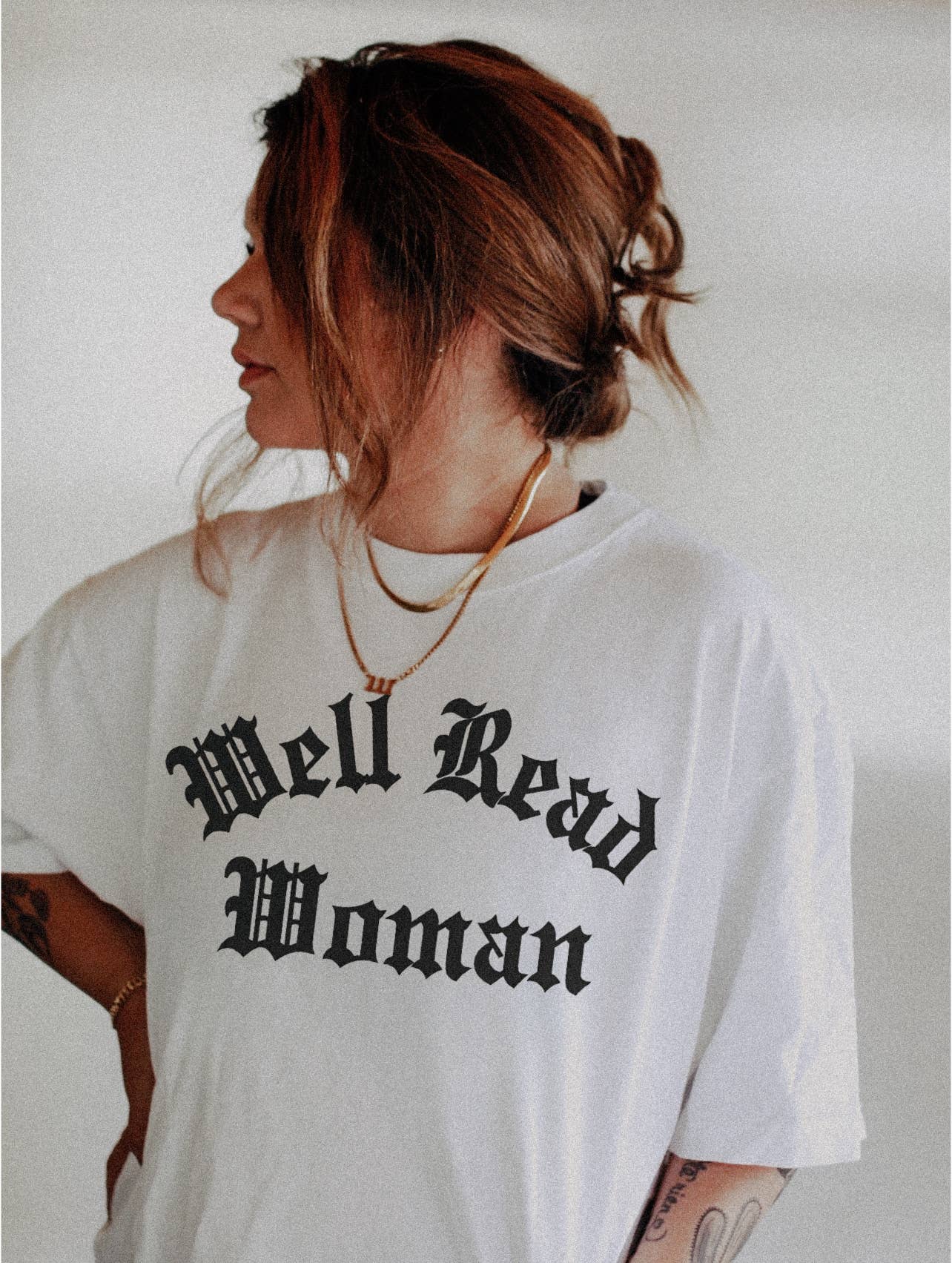 Well Read Woman Bookish Book Womens Graphic Tee - White Unisex T-shirt, Sweatshirt, Hoodie, Long Sleeve Tee - T-Shirt, Sweatshirt, Hoodie