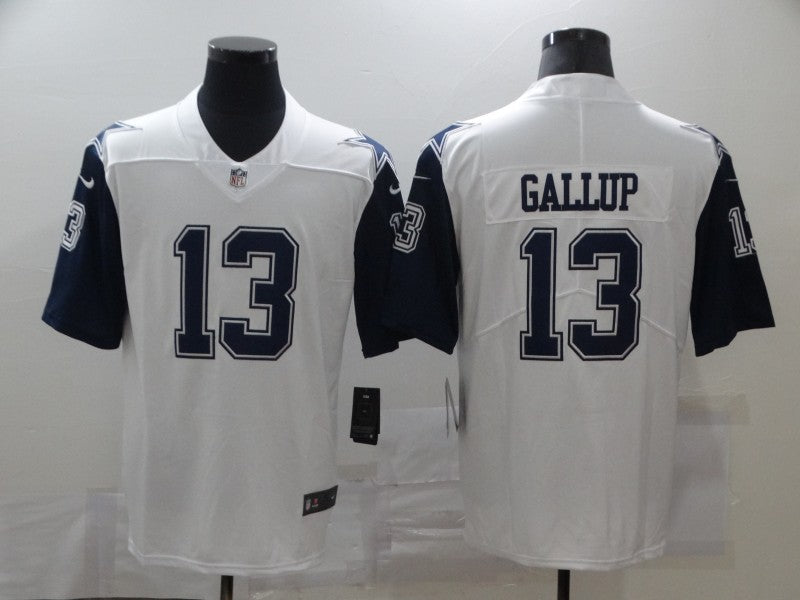 Men's Dallas Cowboys Michael Gallup #13 White Game Jersey1 football jersey product view 1
