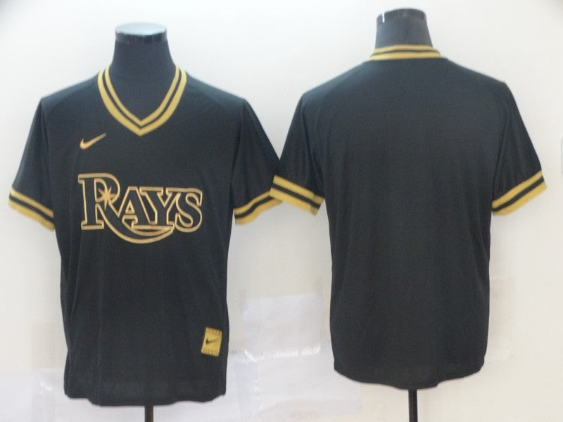 Men's Tampa Bay Rays Black Replica Blank Jersey baseball jersey product view 1
