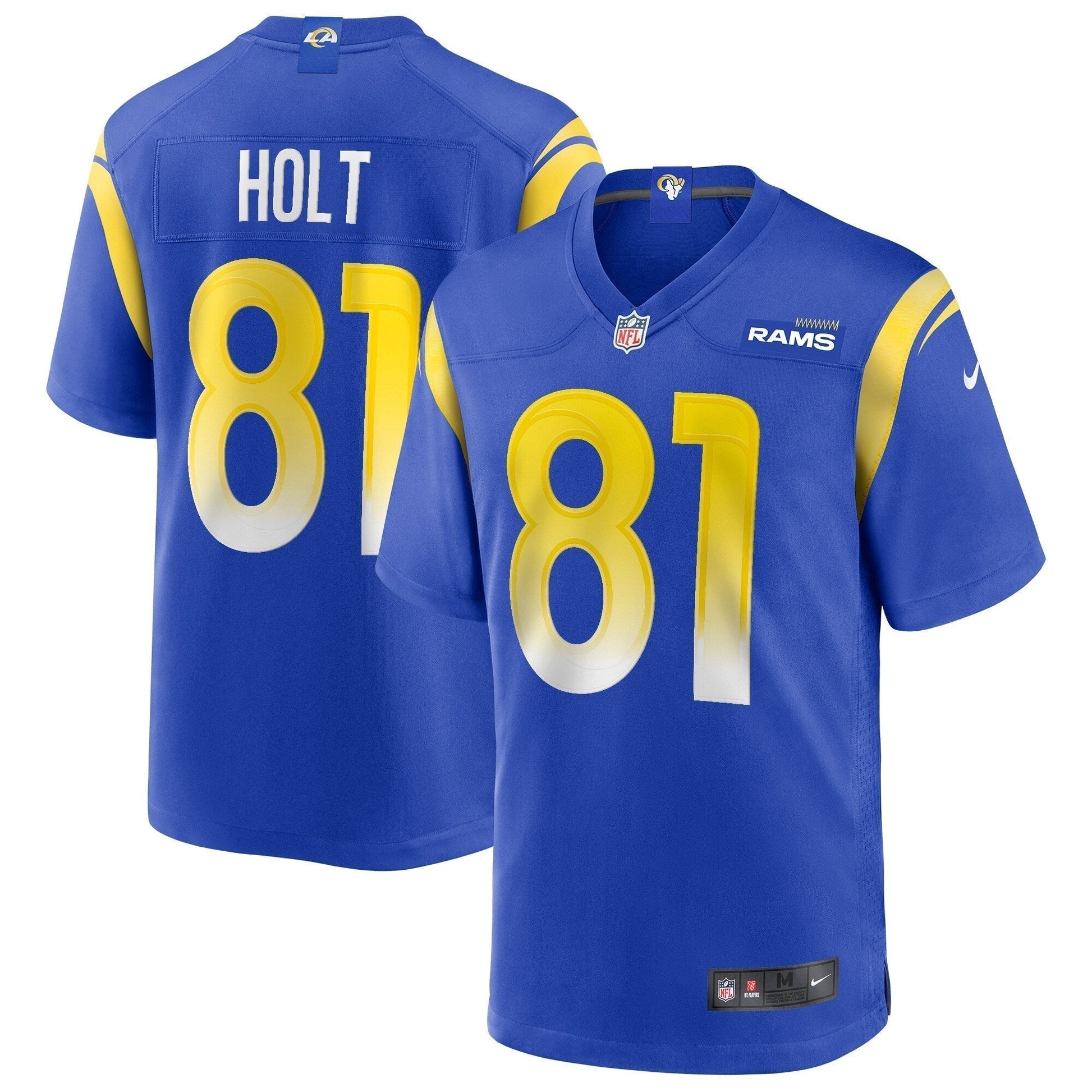 Torry Holt Los Angeles Rams Game Retired Jersey - Royal football jersey product view 1