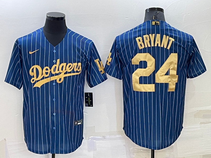 Men's Los Angeles Dodgers Kobe Bryant #24 Blue Stitched Jersey1 basketball jersey product view 1