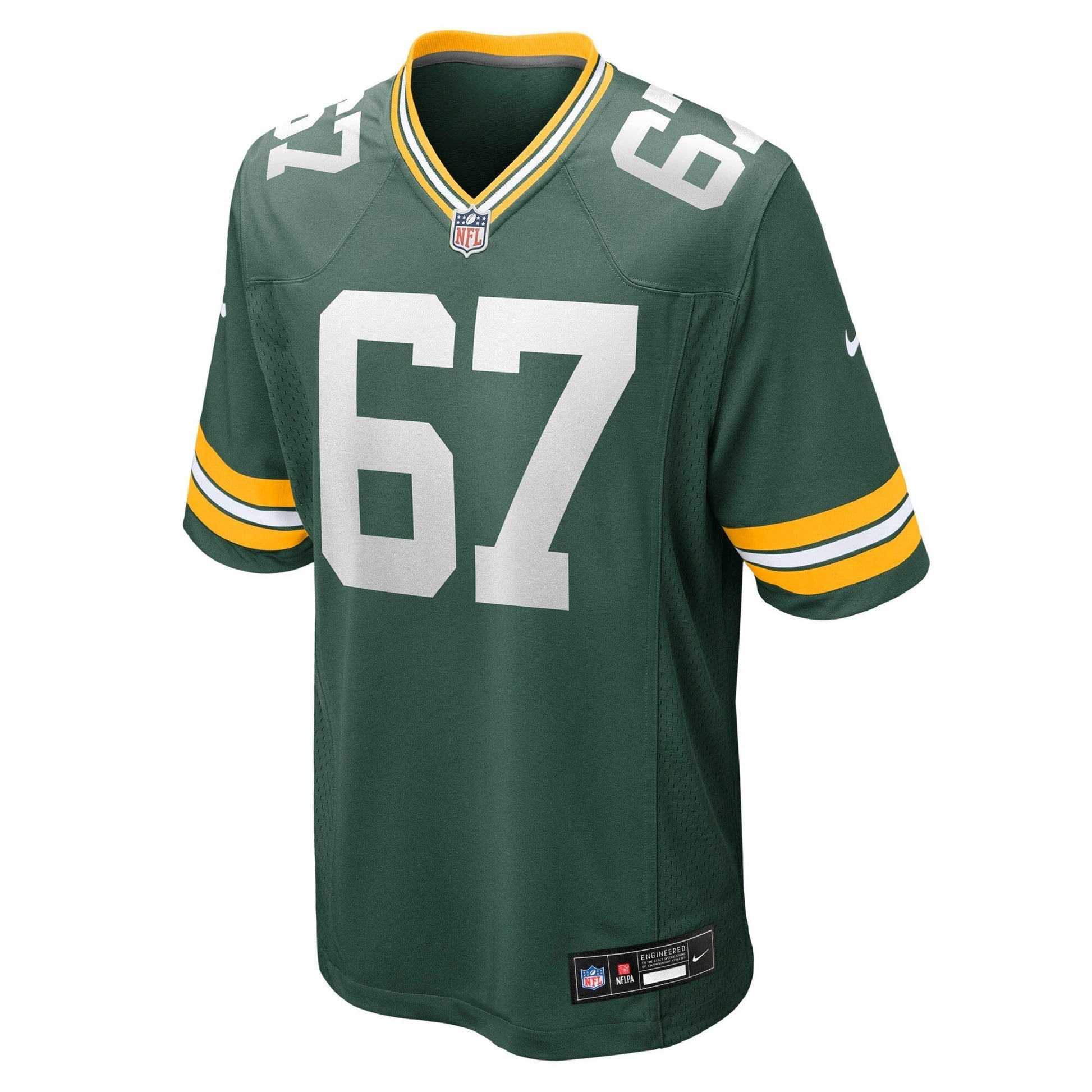 Green Bay Packers Donovan Jennings Green Team Game Jersey football jersey product view 1