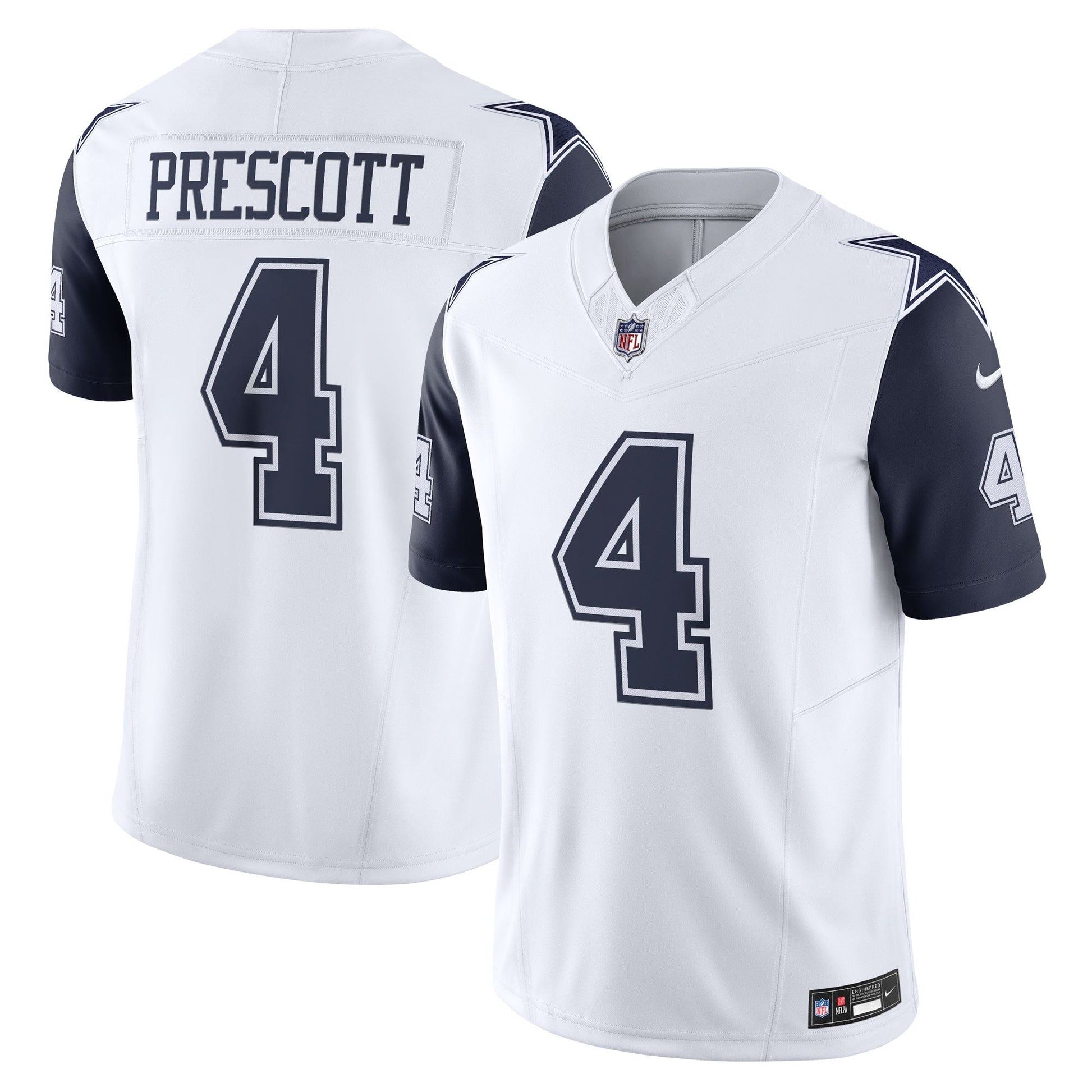 Dallas Cowboys Dak Prescott White Vapor F.U.S.E. Limited Jersey football jersey product view 1