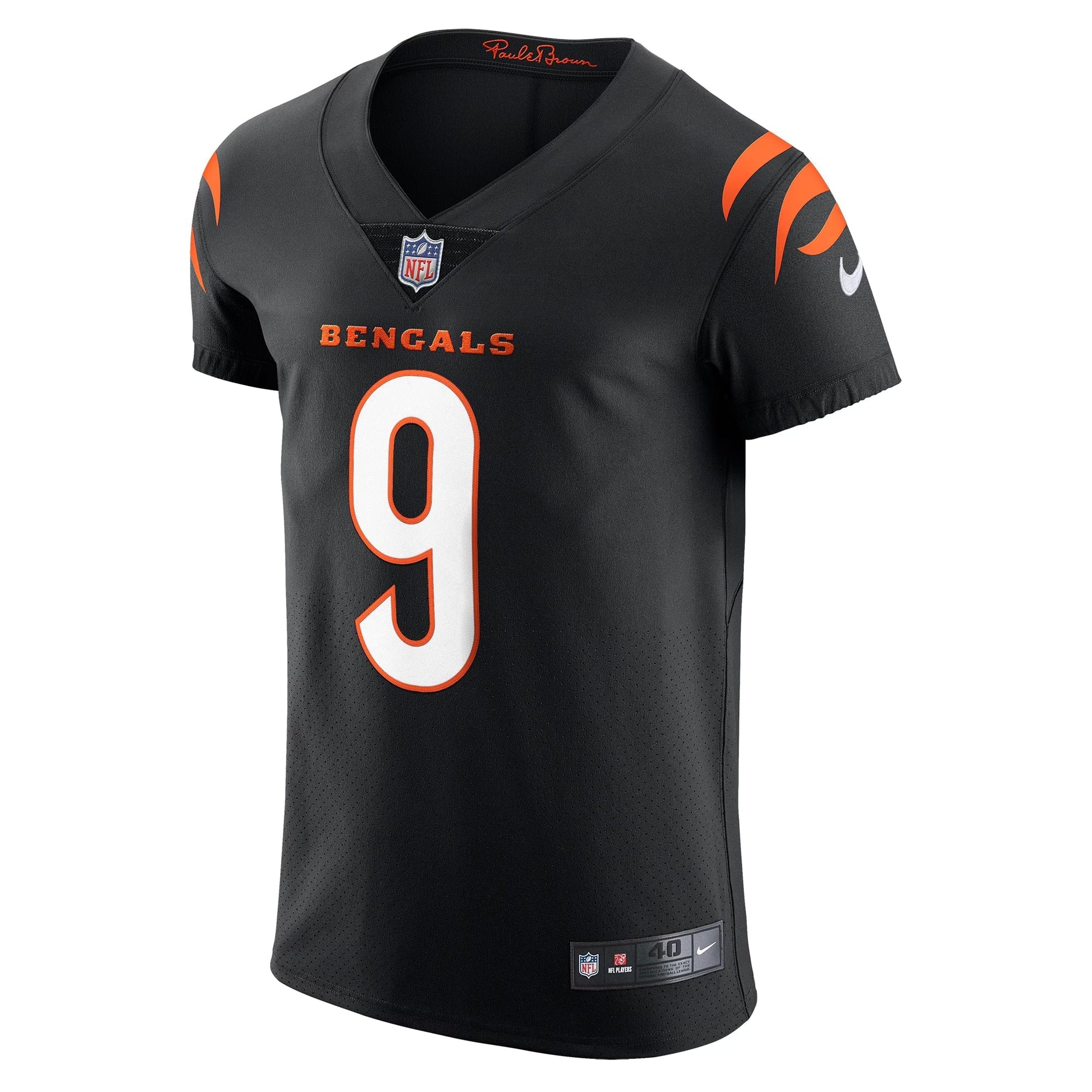 Cincinnati Bengals Joe Burrow Black Vapor Elite Jersey football jersey product view 1