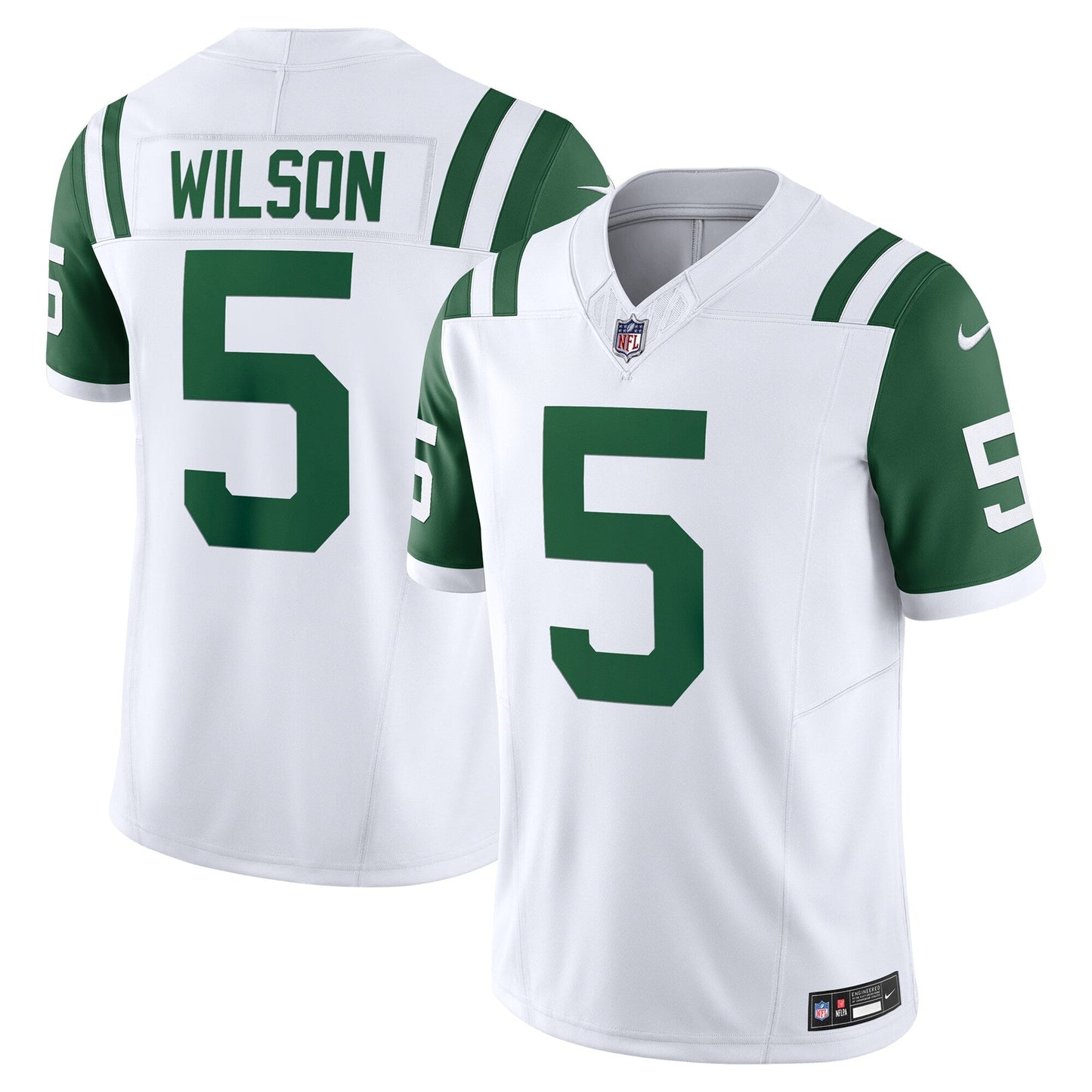 New York Jets Garrett Wilson White Classic Alternate Vapor F.U.S.E. Limited Jersey football jersey product view 1
