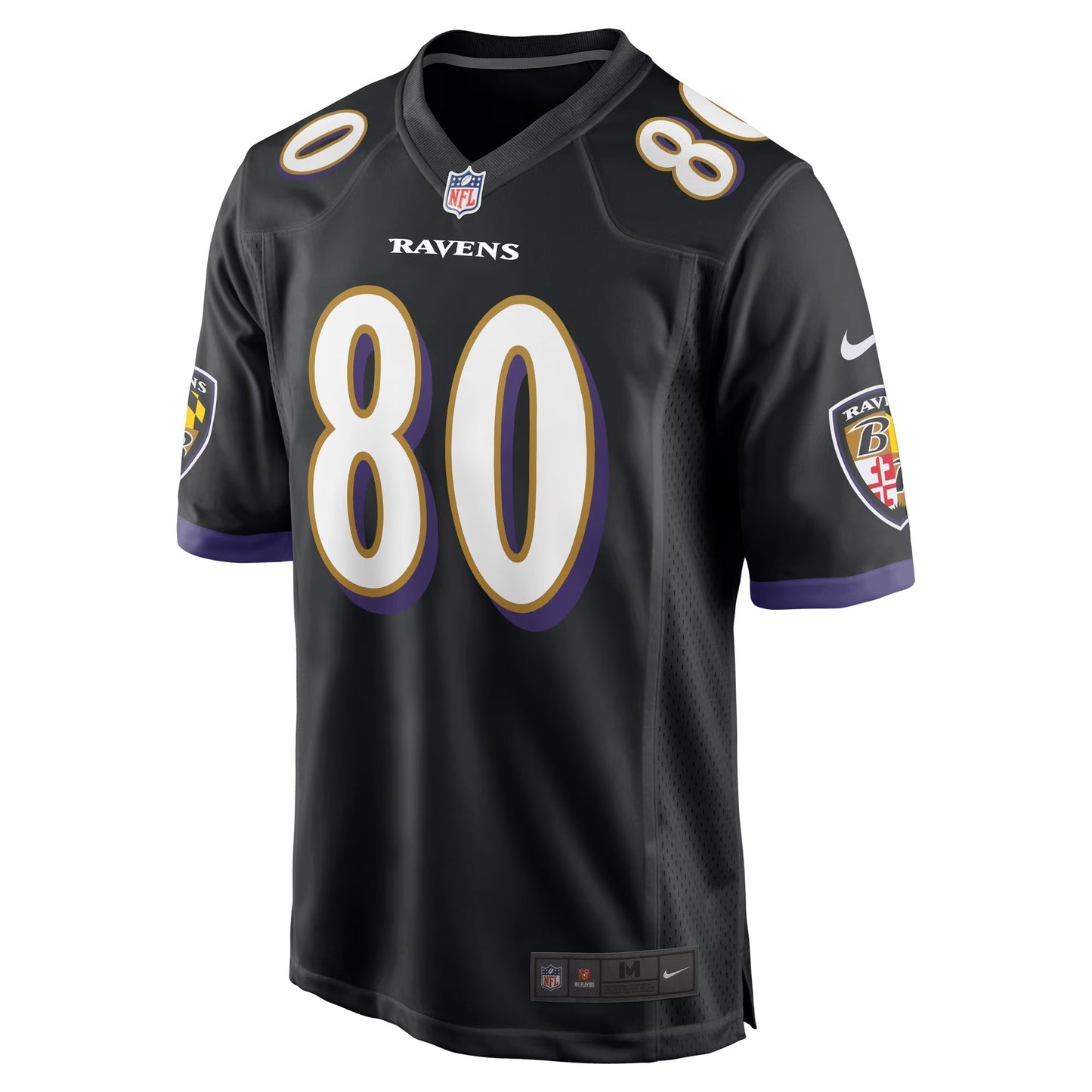 Baltimore Ravens Isaiah Likely Black Alternate Game Jersey football jersey product view 2