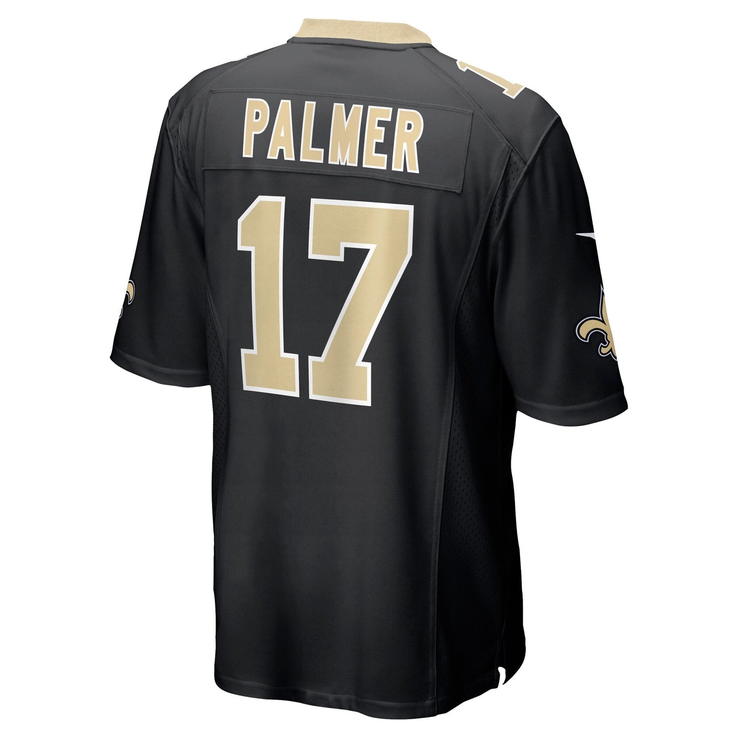 New Orleans Saints Trey Palmer Black Team Game Jersey football jersey product view 1