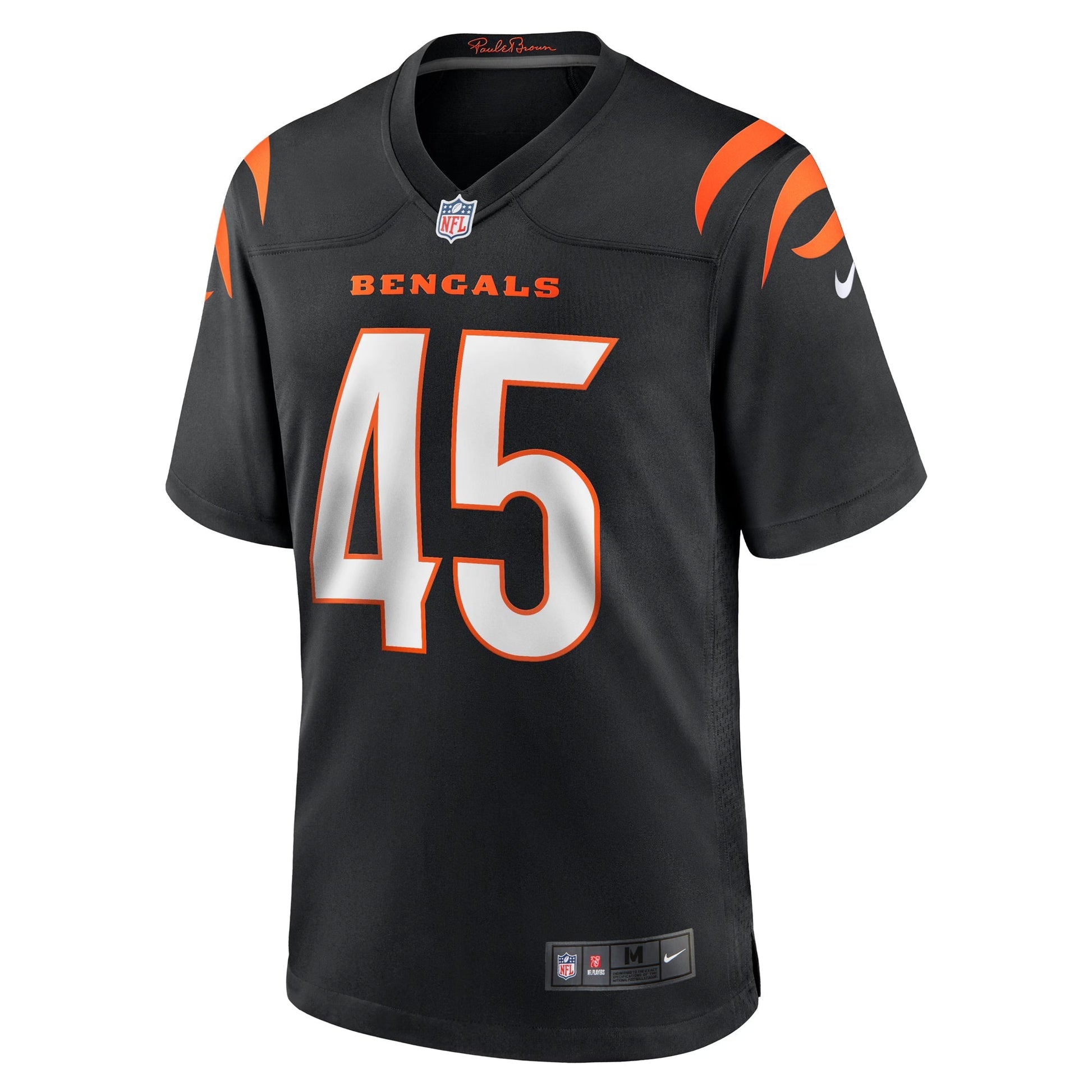 Cincinnati Bengals Maema Njongmeta Black Game Jersey football jersey product view 1