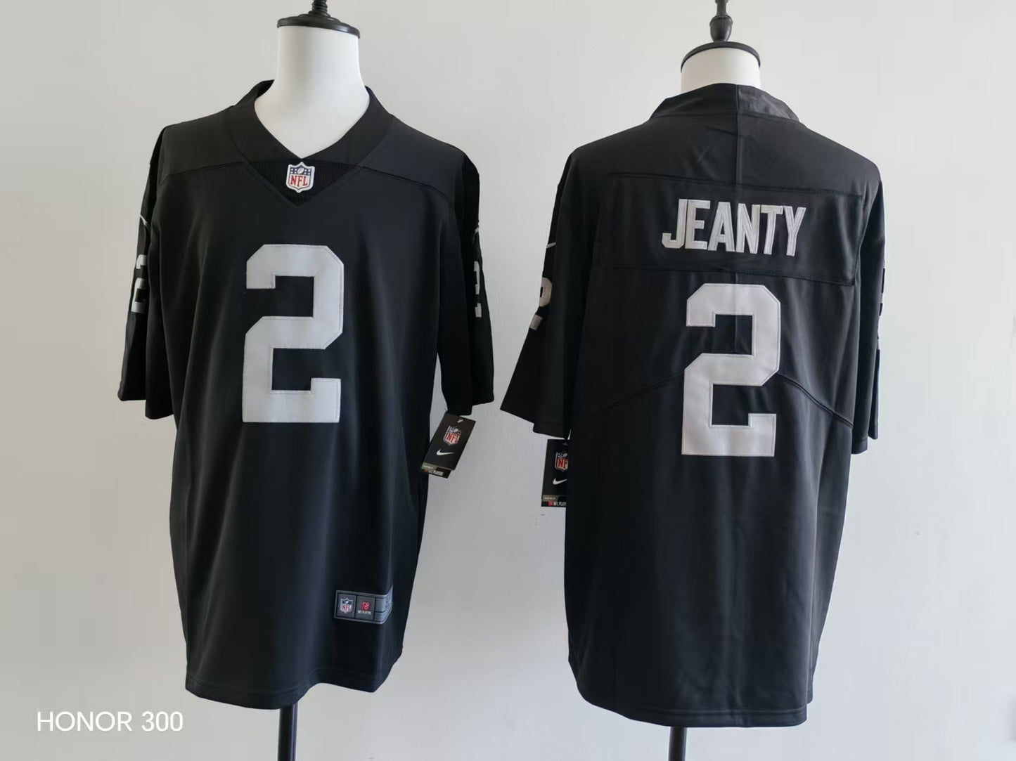 Men's Oakland Raiders Ashton Jeanty Jersey - Black football jersey product view 1