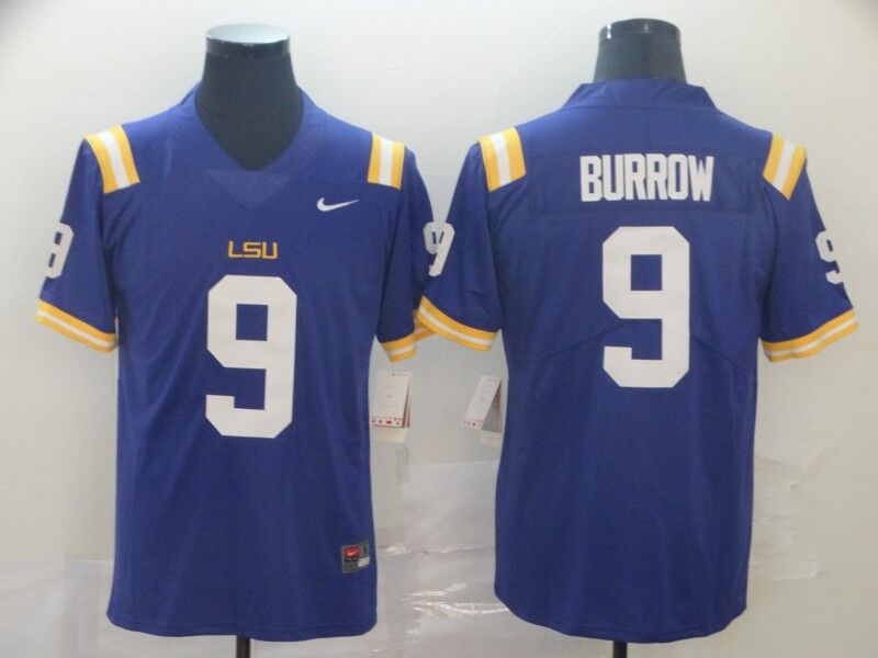 Men's Cincinnati Bengals Joe Burrow #9 Purple Game Jersey1 football jersey product view 1