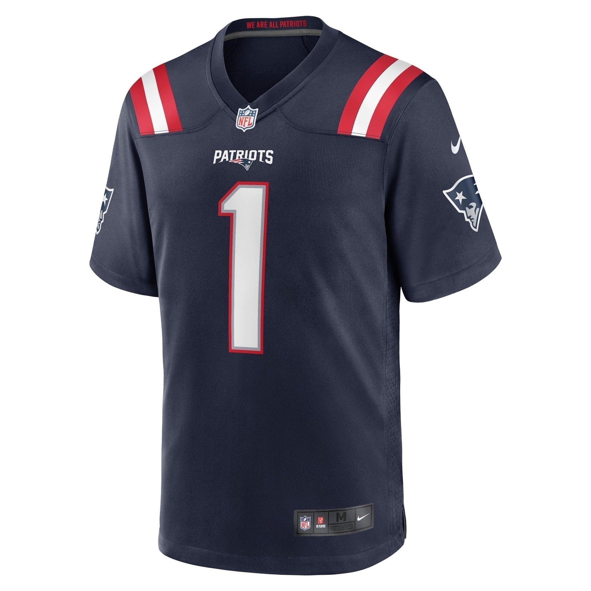 Number 1 Dad New England Patriots Game Jersey - Navy football jersey product view 2