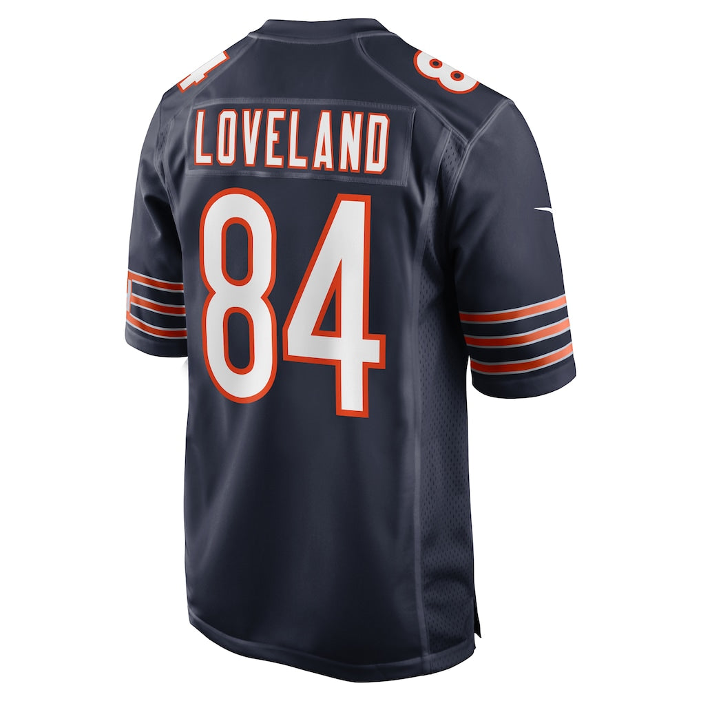 C.Bears #84 Colston Loveland Navy 2025 NFL Draft First Round Pick Game Jersey football jersey product view 1