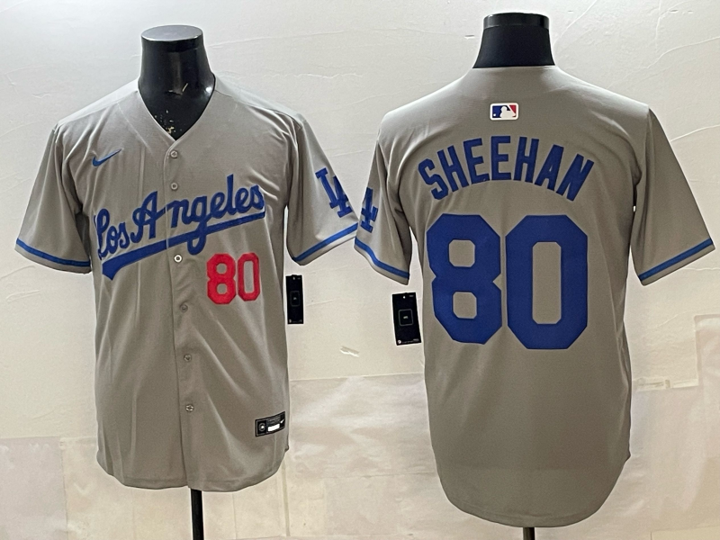 Men's Los Angeles Dodgers Bobby Miller Sheehan Gray Road Replica Player Jersey baseball jersey product view 1