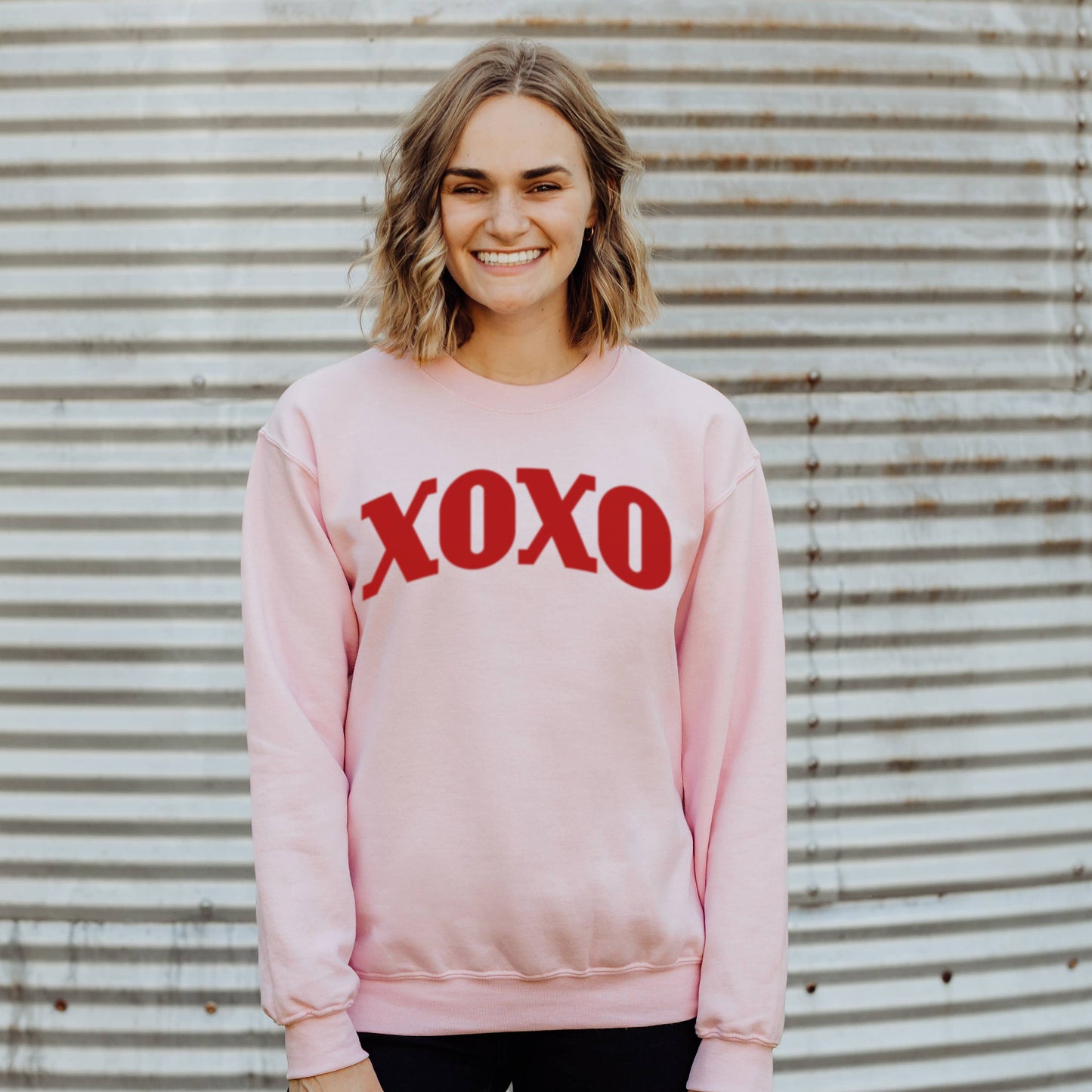 Xoxo Crewneck Sweatshirt | Valentine's Day | Sizes S-2XL Unisex T-shirt, Sweatshirt, Hoodie, Long Sleeve Tee - T-Shirt, Sweatshirt, Hoodie