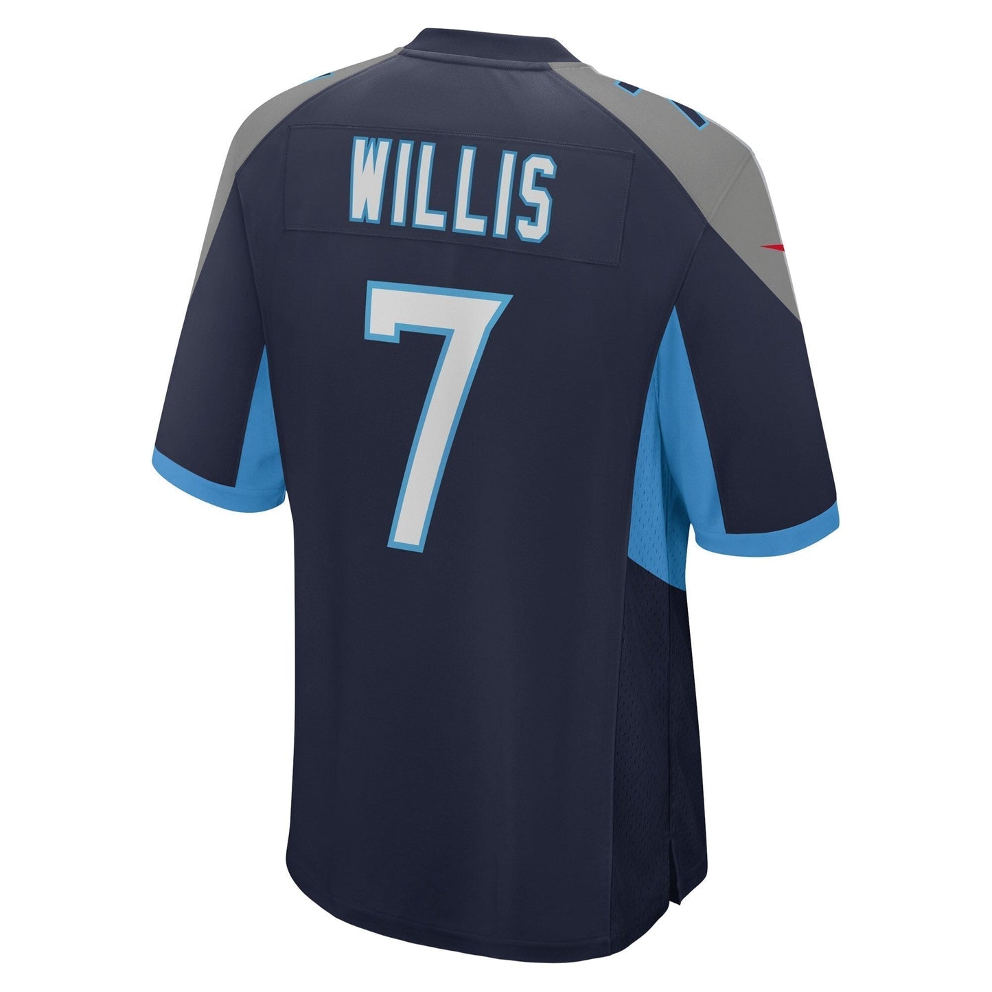 Malik Willis Tennessee Titans Game Jersey - Navy football jersey product view 3