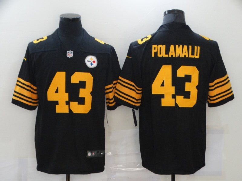 Men's Pittsburgh Steelers Troy Polamalu Black Alternate Legend Jersey football jersey product view 1