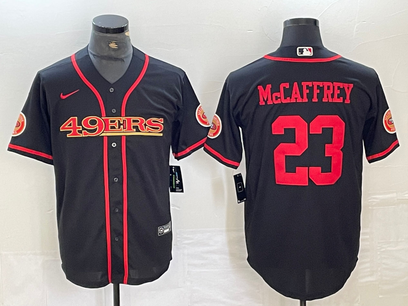 Men's San Francisco 49ers Christian McCaffrey #23 Black Joint Edition Player Jersey1 football jersey product view 1
