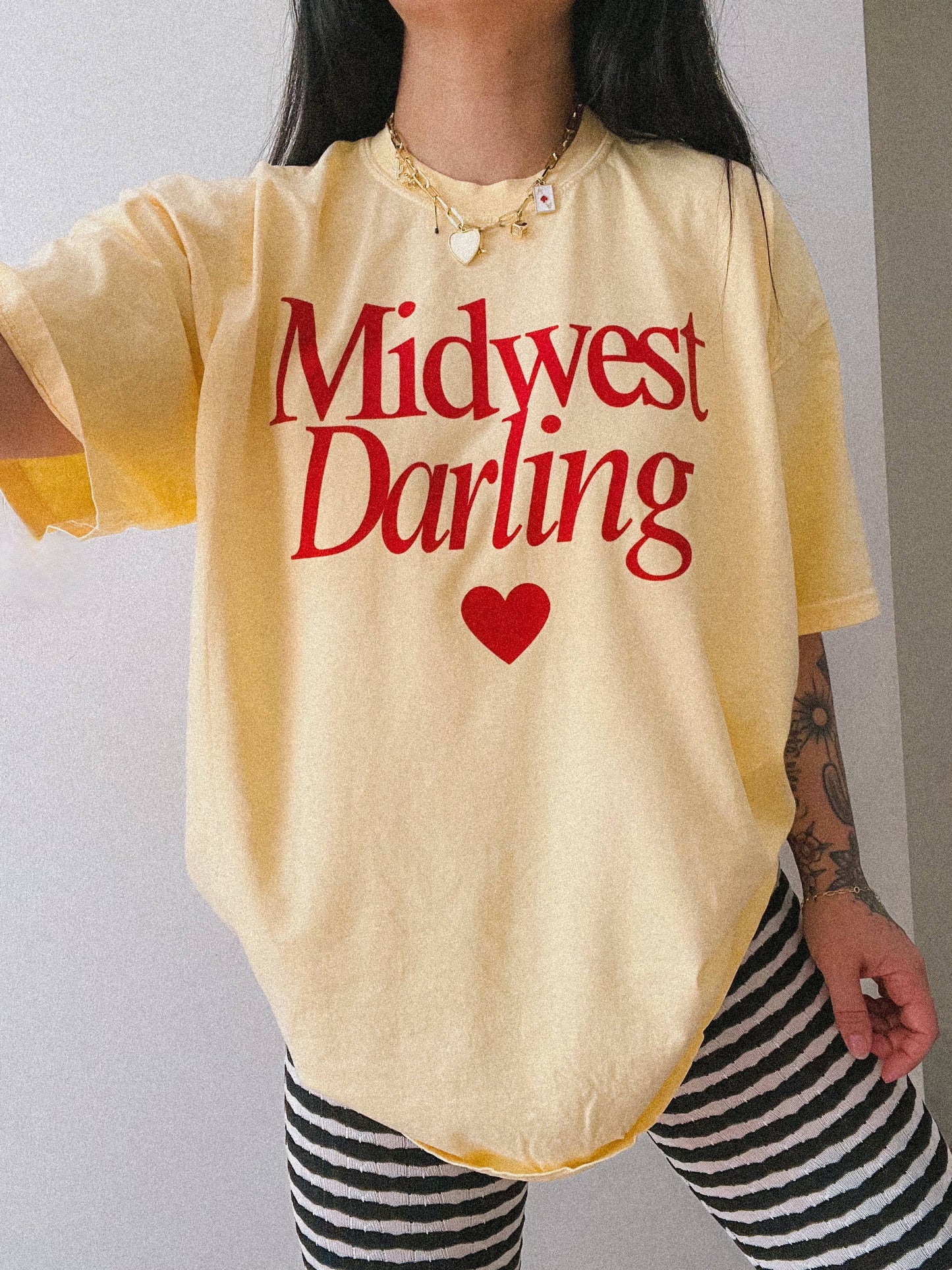 Midwest Darling Womens Graphic Tee - Butter Yellow Unisex T-shirt, Sweatshirt, Hoodie, Long Sleeve Tee - T-Shirt, Sweatshirt, Hoodie