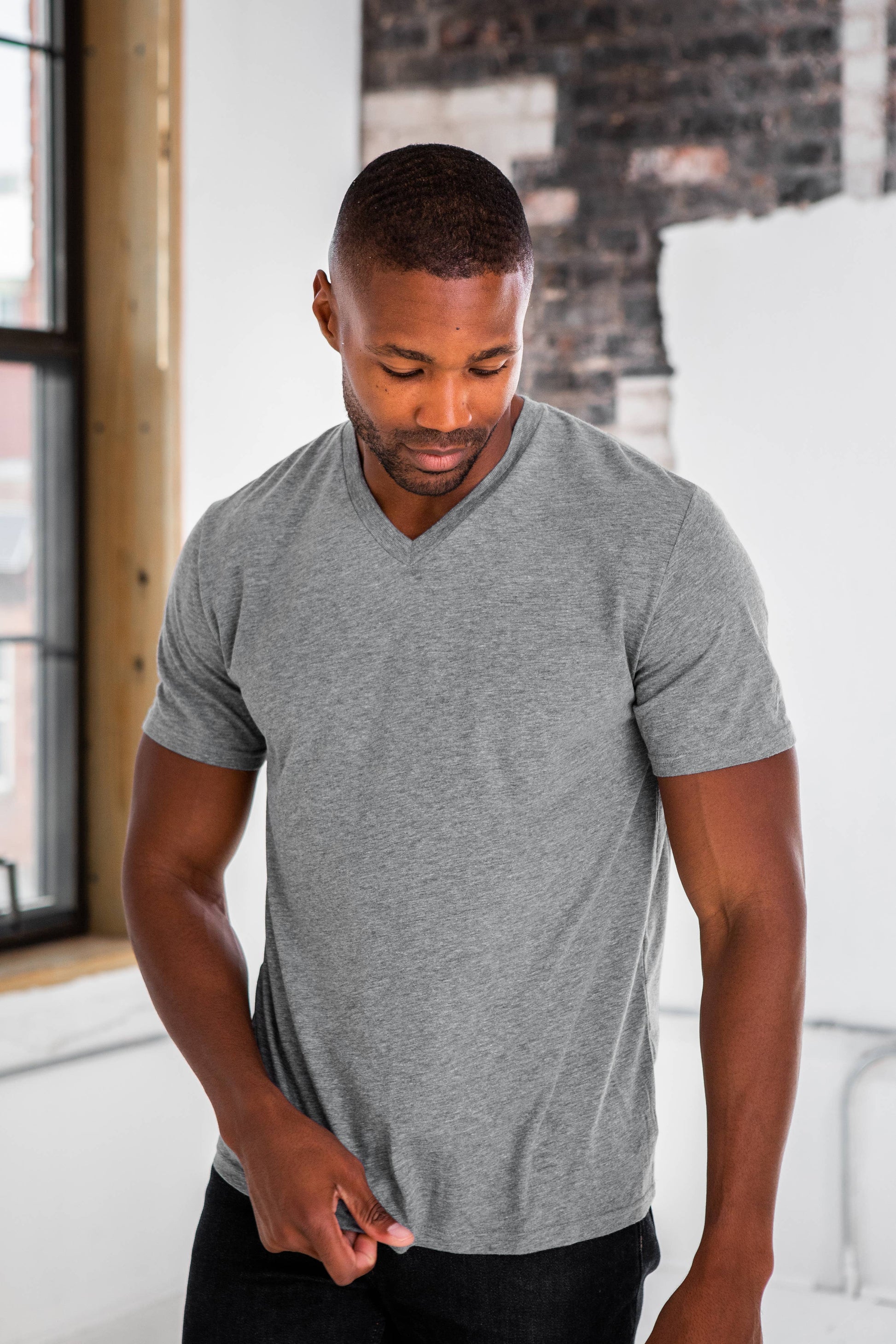 Unisex Eco-Triblend Short Sleeve V-Neck Tee Unisex T-shirt, Sweatshirt, Hoodie, Long Sleeve Tee - T-Shirt, Sweatshirt, Hoodie