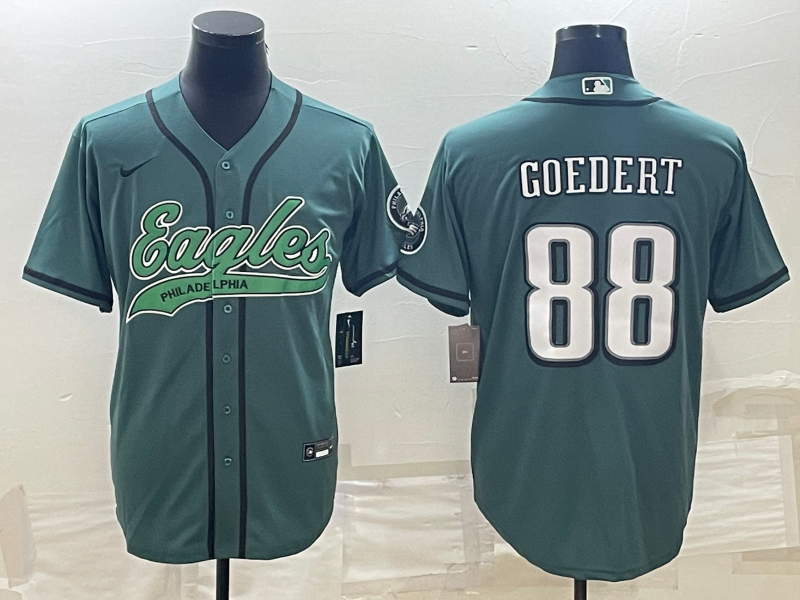 Men's Philadelphia Eagles Dallas Goedert #88 Midnight Green Game Jersey1 Joint Edition football jersey product view 1