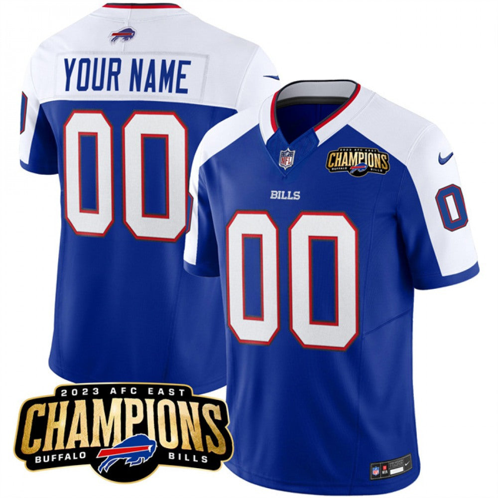 Men's Buffalo Bills Active Player Custom Blue/White 2023 F.U.S.E. AFC East Champions Ptach Stitched Football Jersey football jersey product view 1
