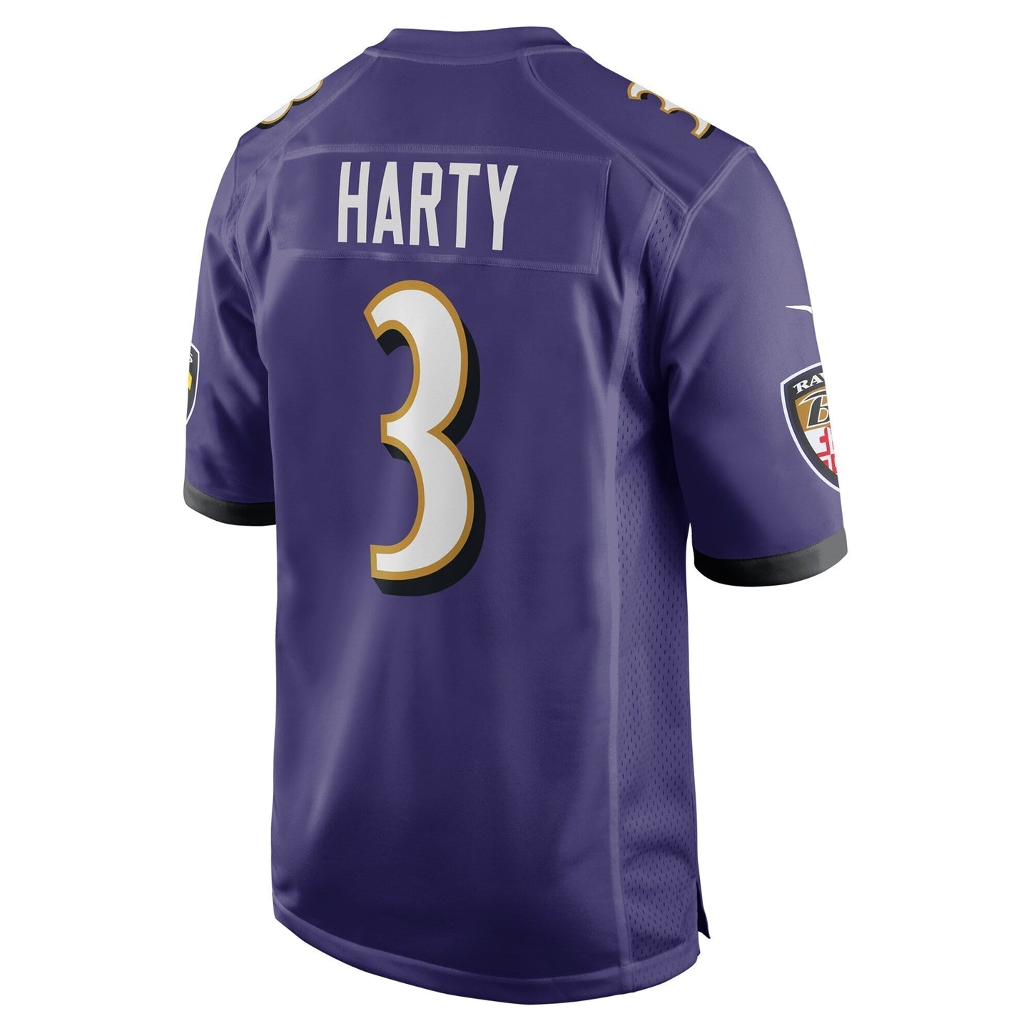 Deonte Harty Baltimore Ravens Team Game Jersey - Purple football jersey product view 3