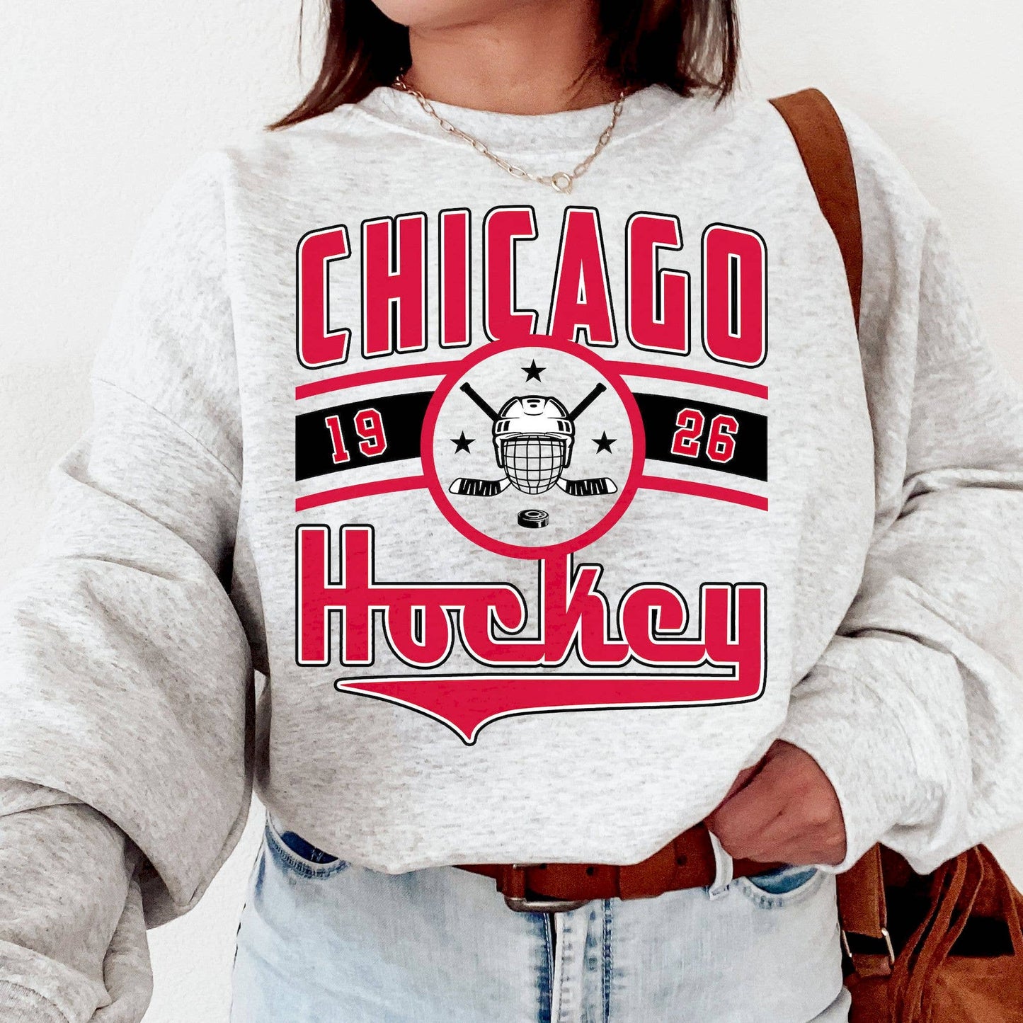 Vintage Chicago Blackhawks Hockey Sweatshirt Retro 1926 Fan Unisex T-shirt, Sweatshirt, Hoodie, Long Sleeve Tee - T-Shirt, Sweatshirt, Hoodie