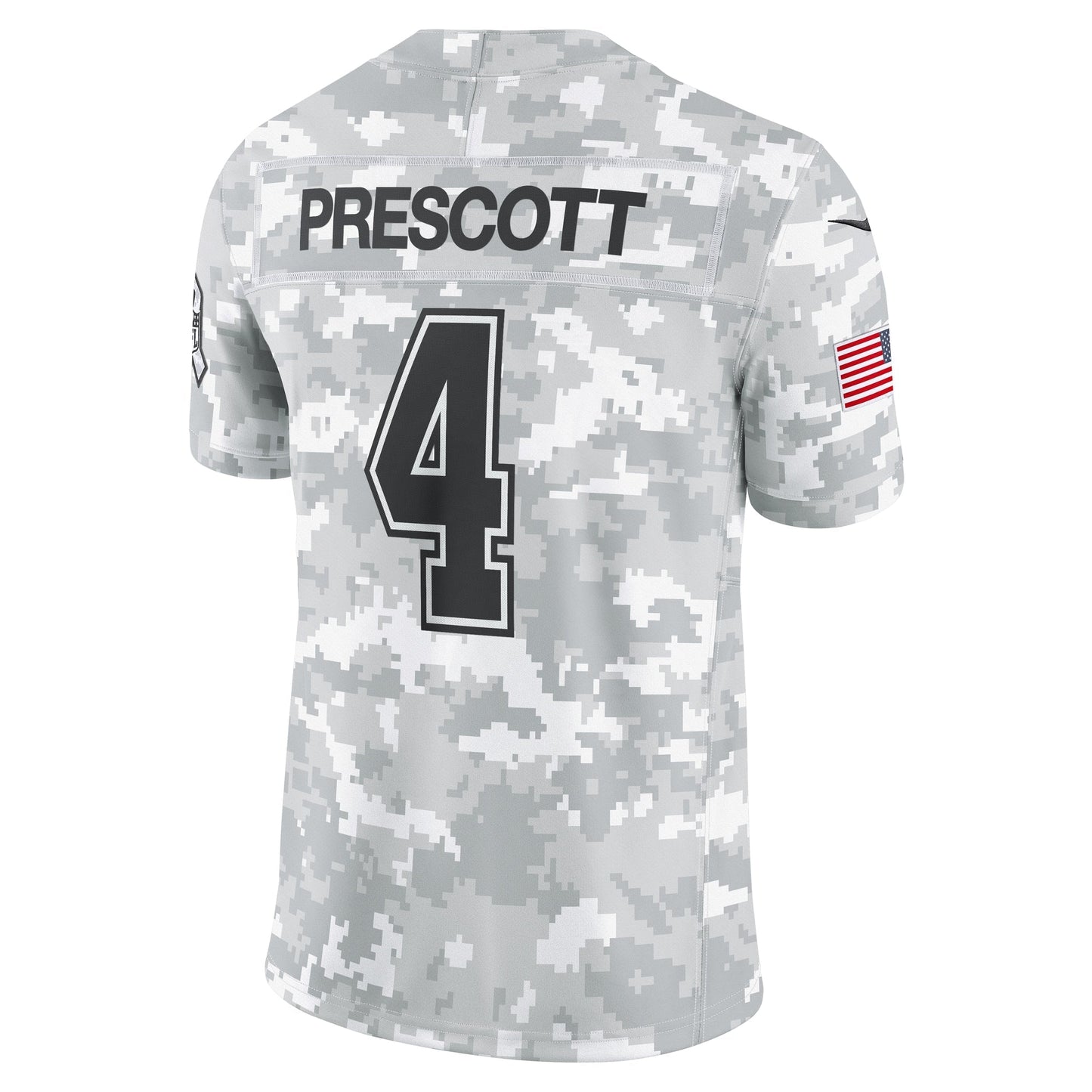 Dak Prescott Dallas Cowboys 2024 Salute to Service Limited Jersey - Arctic Camo football jersey product view 3