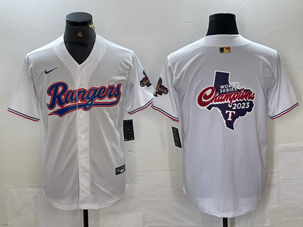 Men's Texas Rangers White 2024 Gold Collection Game Jersey1 baseball jersey product view 1