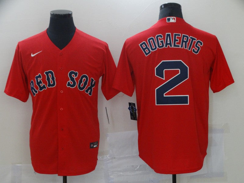 Men's Boston Red Sox Xander Bogaerts #2 Red Replica Baseball Jersey baseball jersey product view 1