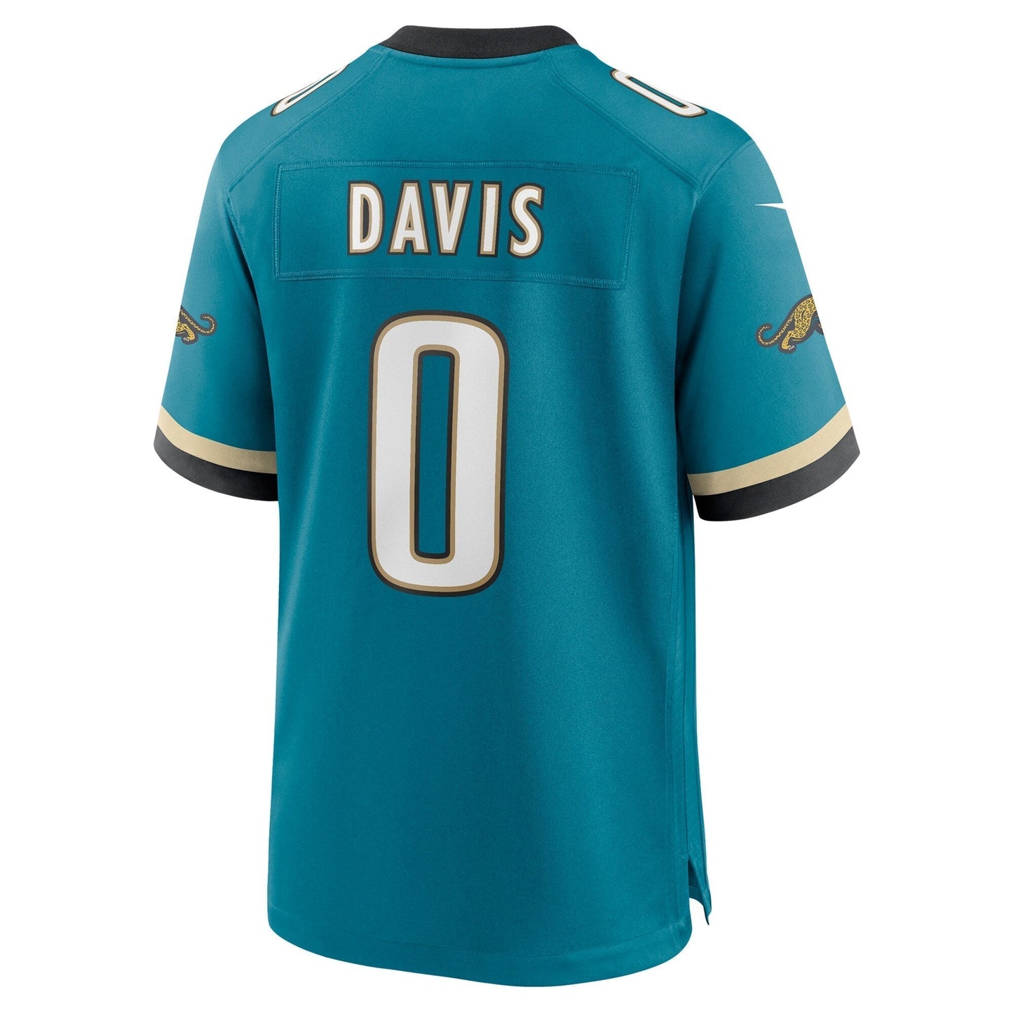 Gabe Davis Jacksonville Jaguars Prowler Throwback Game Jersey - Teal football jersey product view 3