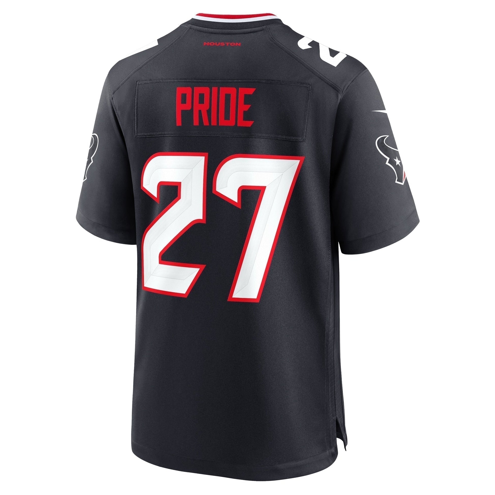 Troy Pride Houston Texans Team Game Jersey - Navy football jersey product view 3