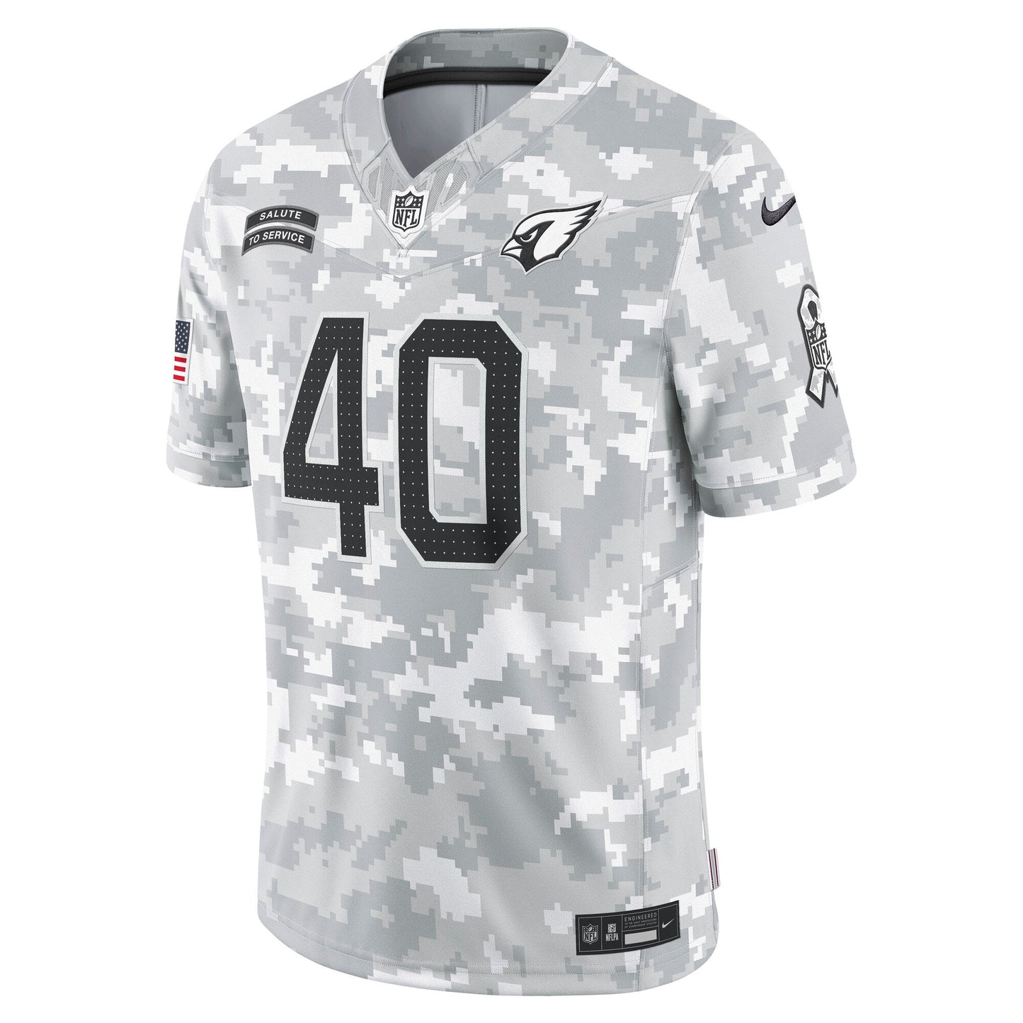 Pat Tillman Arizona Cardinals 2024 Salute to Service Retired Limited Jersey - Arctic Camo football jersey product view 2