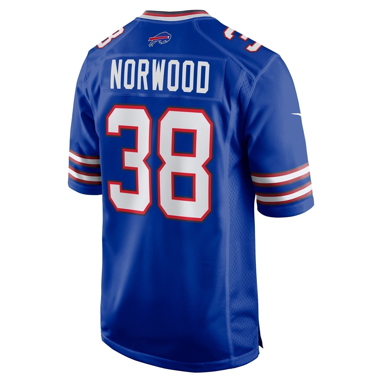 Tre Norwood Buffalo Bills Team Game Jersey - Royal football jersey product view 3
