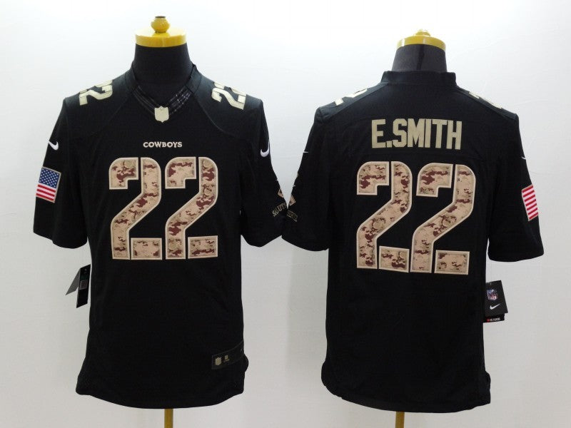 Men's Dallas Cowboys Emmitt Smith #22 Black Game Player Jersey1 football jersey product view 1