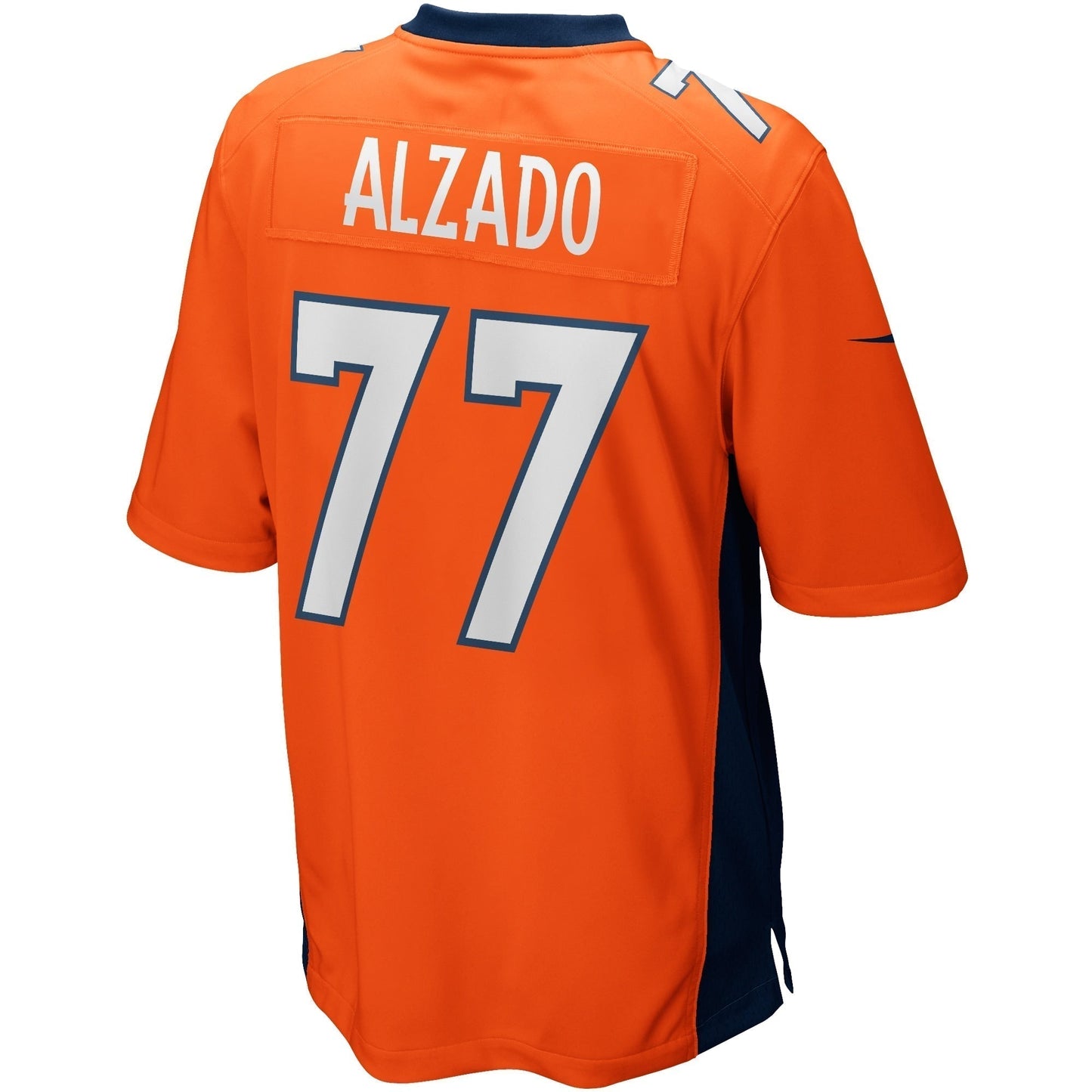 Lyle Alzado Denver Broncos Game Retired Jersey - Orange football jersey product view 3
