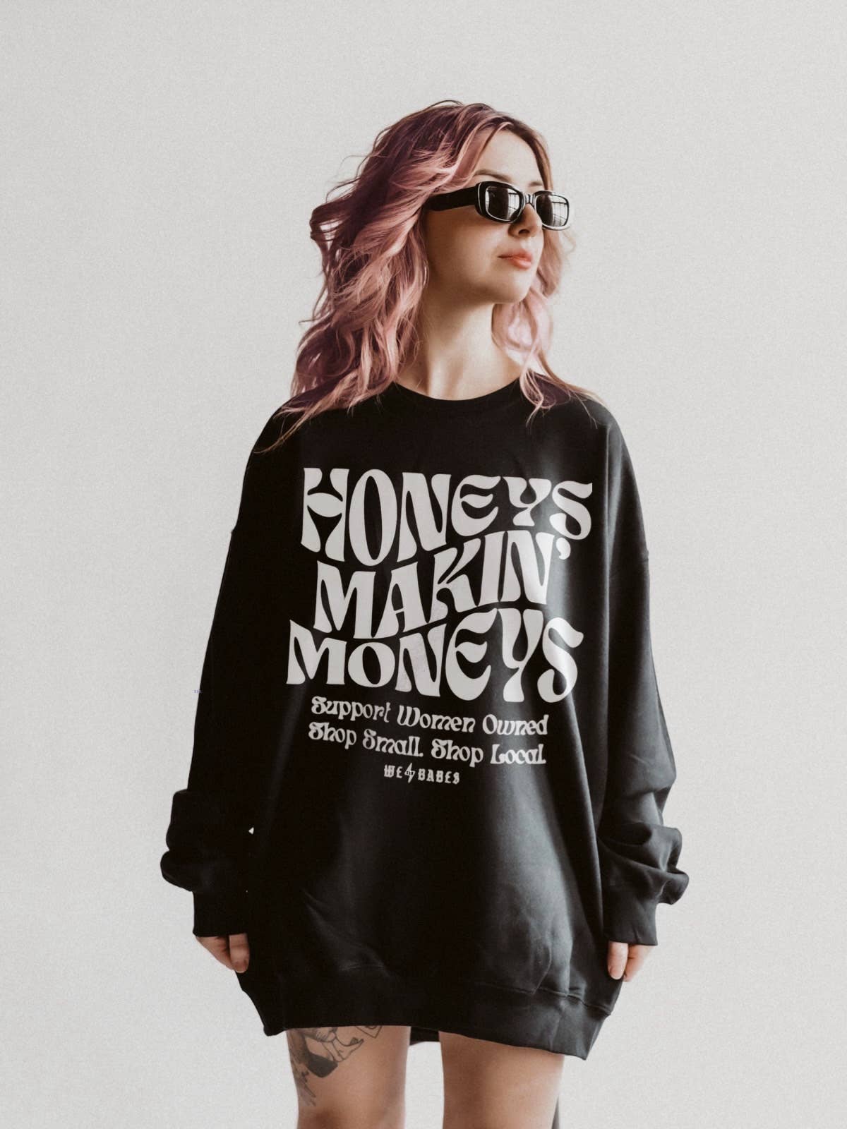 Support Women Owned 2.0 Graphic Sweatshirt - Black Unisex T-shirt, Sweatshirt, Hoodie, Long Sleeve Tee - T-Shirt, Sweatshirt, Hoodie