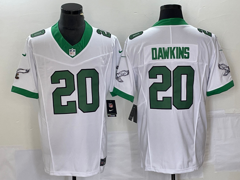 Men's Philadelphia Eagles Brian Dawkins White Game Player Jersey football jersey product view 1