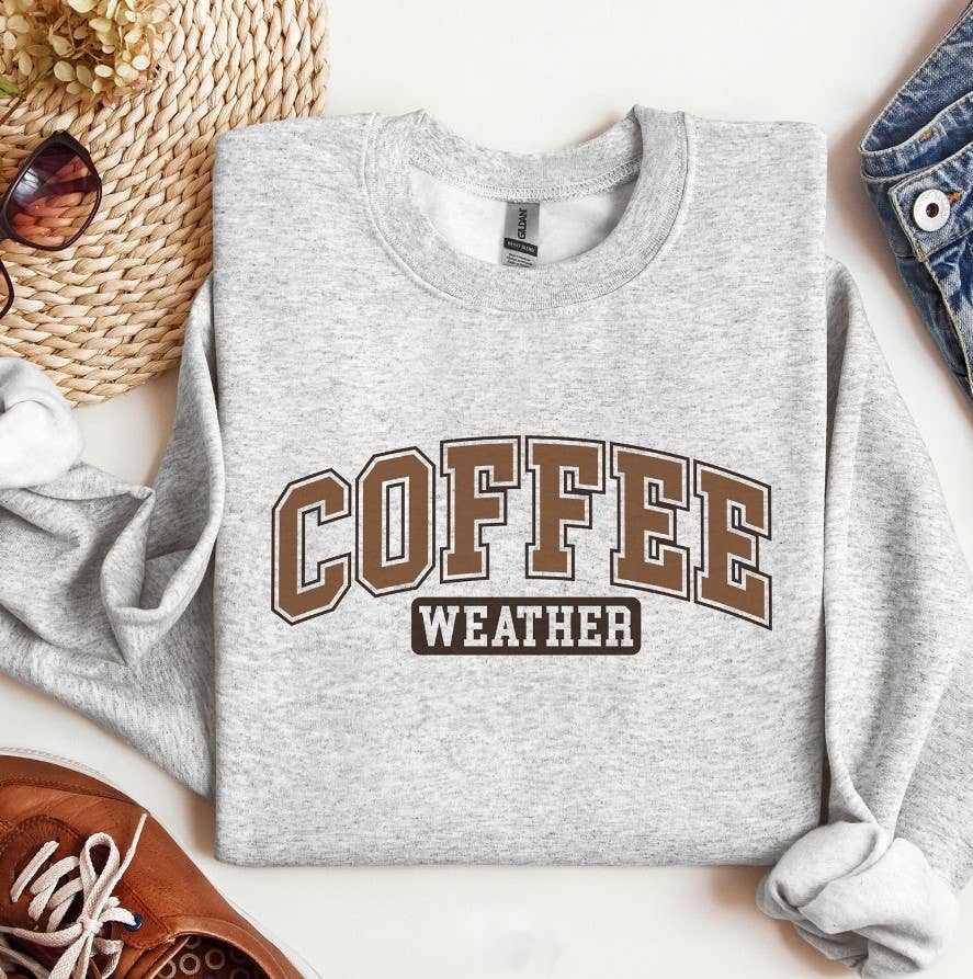 Coffee Weather Crewneck Sweatshirt - Trendy Gift For Lovers Unisex T-shirt, Sweatshirt, Hoodie, Long Sleeve Tee - T-Shirt, Sweatshirt, Hoodie