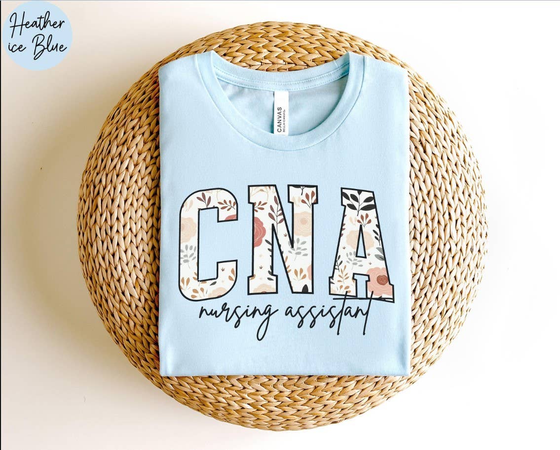 Floral Cna Shirt - Certified Nursing Assistant Crewneck Tee Unisex T-shirt, Sweatshirt, Hoodie, Long Sleeve Tee - T-Shirt, Sweatshirt, Hoodie
