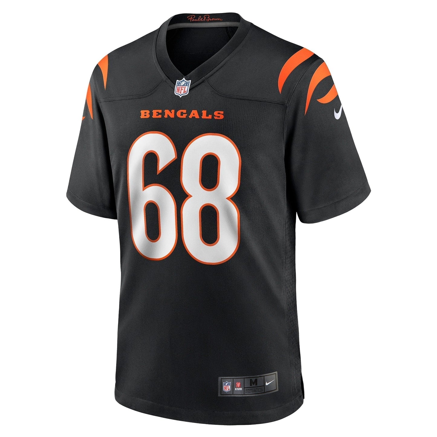 Josh Tupou Cincinnati Bengals Game Jersey - Black football jersey product view 2