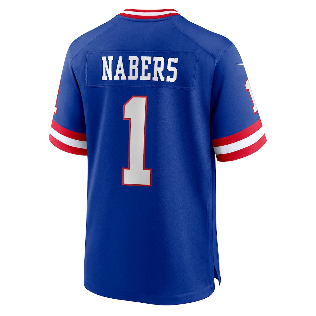 NY.Giants #1 Malik Nabers Royal Game Player Jersey sports jersey product view 1