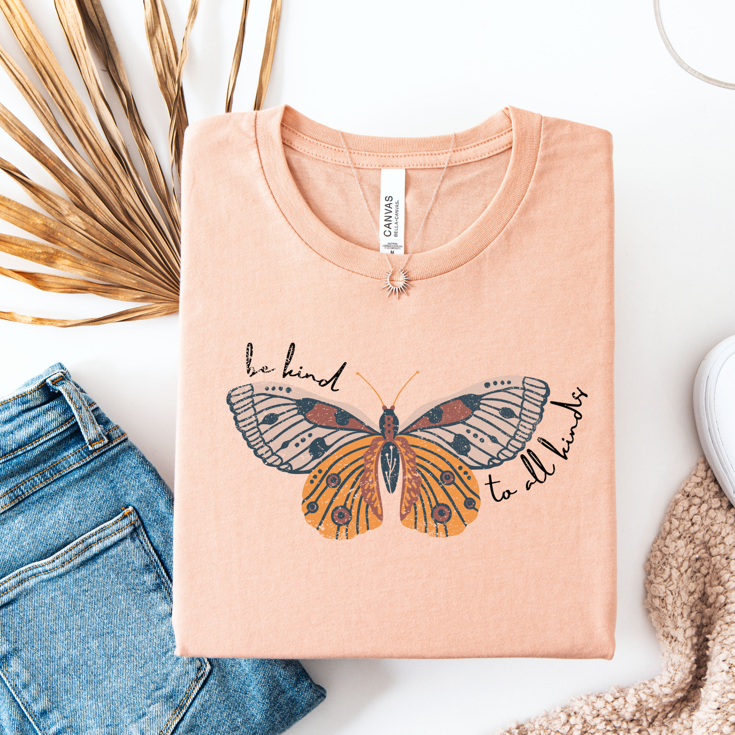 Be Kind Butterfly Graphic Tee Unisex T-shirt, Sweatshirt, Hoodie, Long Sleeve Tee - T-Shirt, Sweatshirt, Hoodie