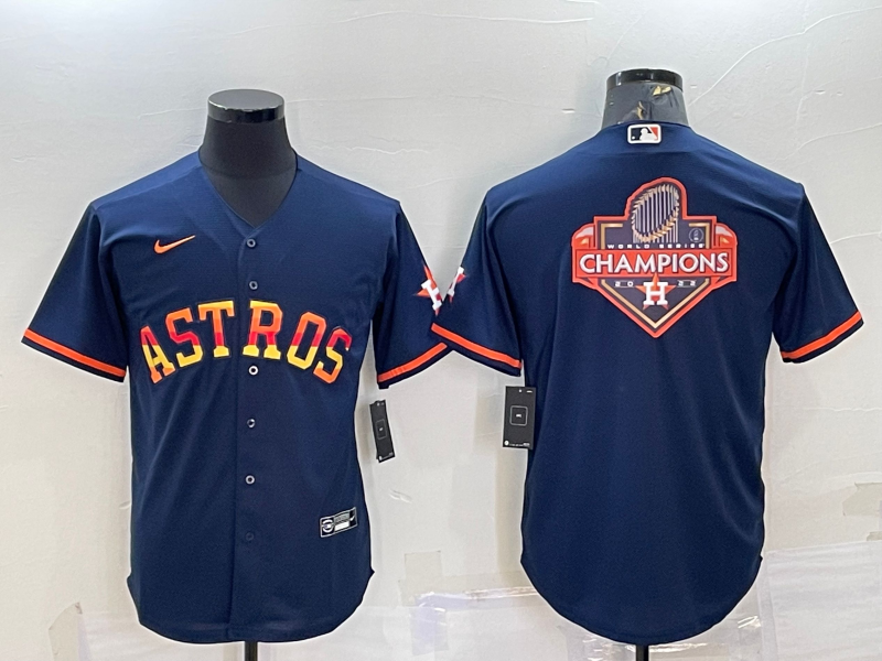 Men's Houston Astros Navy Replica Player Jersey baseball jersey product view 1