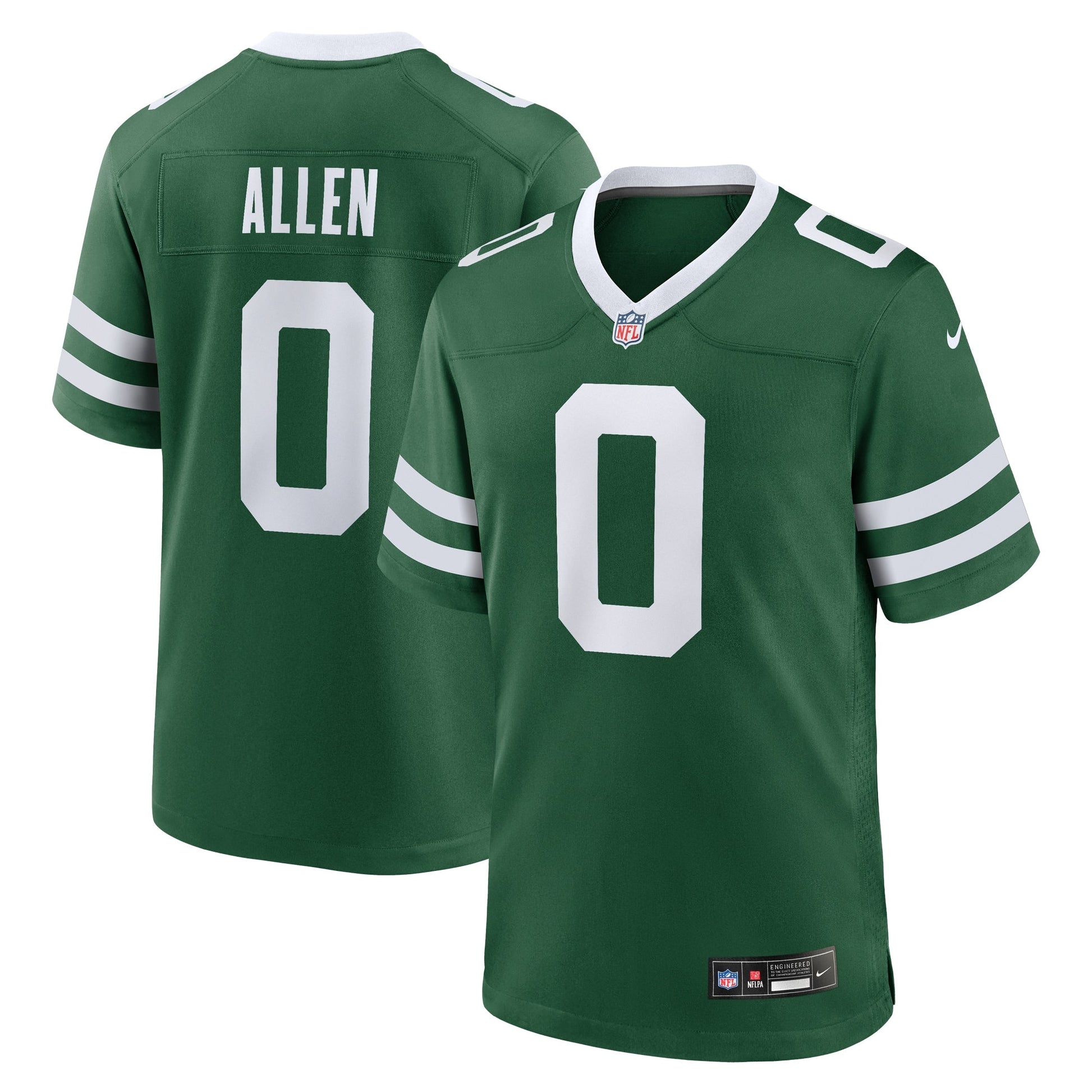 Braelon Allen New York Jets Game Jersey - Legacy Green football jersey product view 1