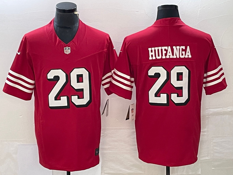 Men's San Francisco 49ers Talanoa Hufanga Red Game Jersey football jersey product view 1