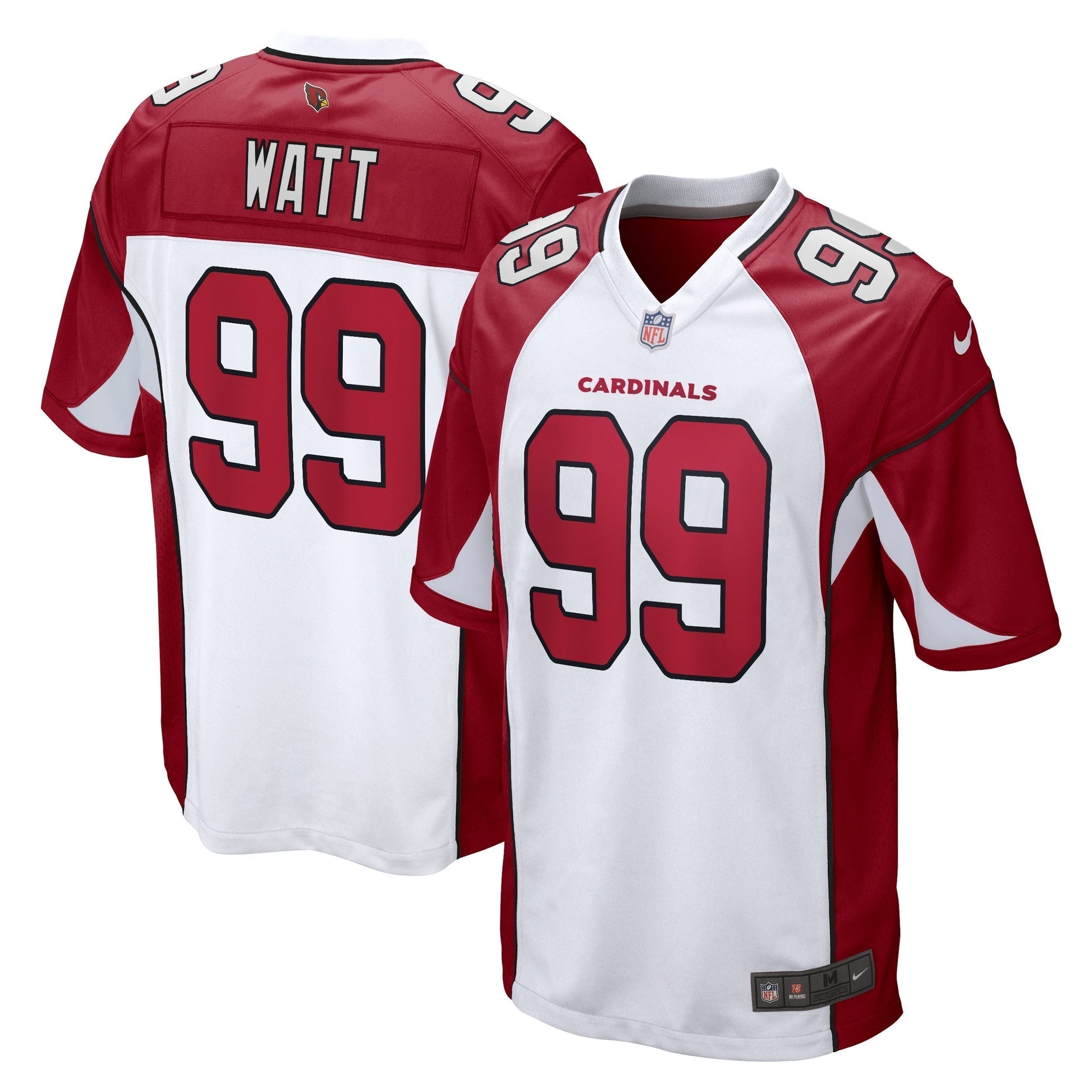 J.J. Watt Arizona Cardinals Game Jersey - White football jersey product view 1