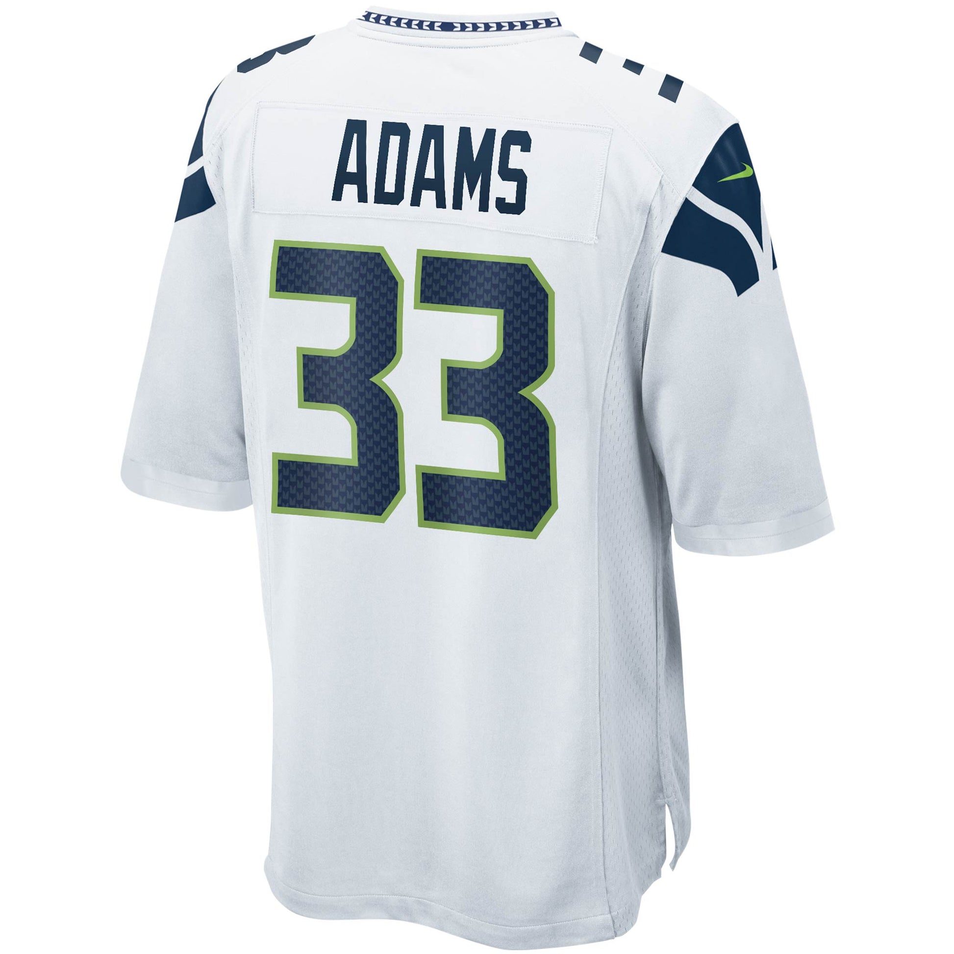Jamal Adams Seattle Seahawks Game Jersey - White football jersey product view 3