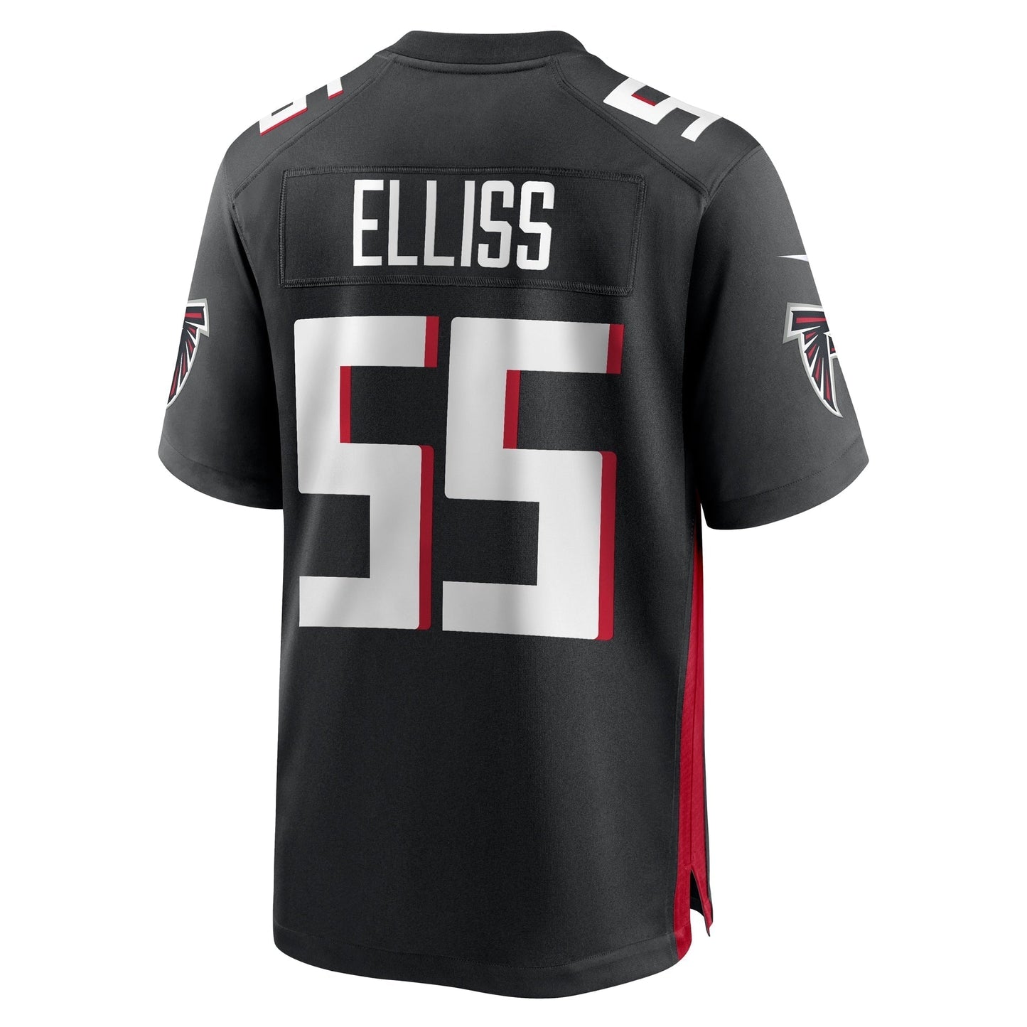 Kaden Elliss Atlanta Falcons Game Jersey - Black football jersey product view 3