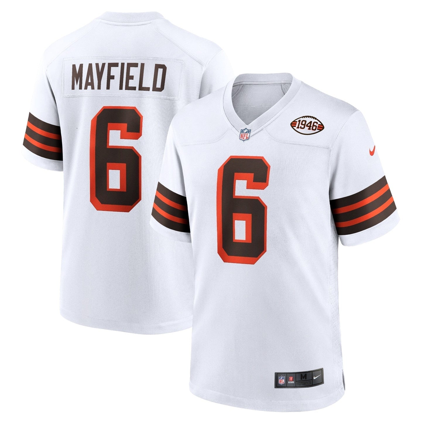 Baker Mayfield Cleveland Browns 1946 Collection Alternate Game Jersey - White football jersey product view 1